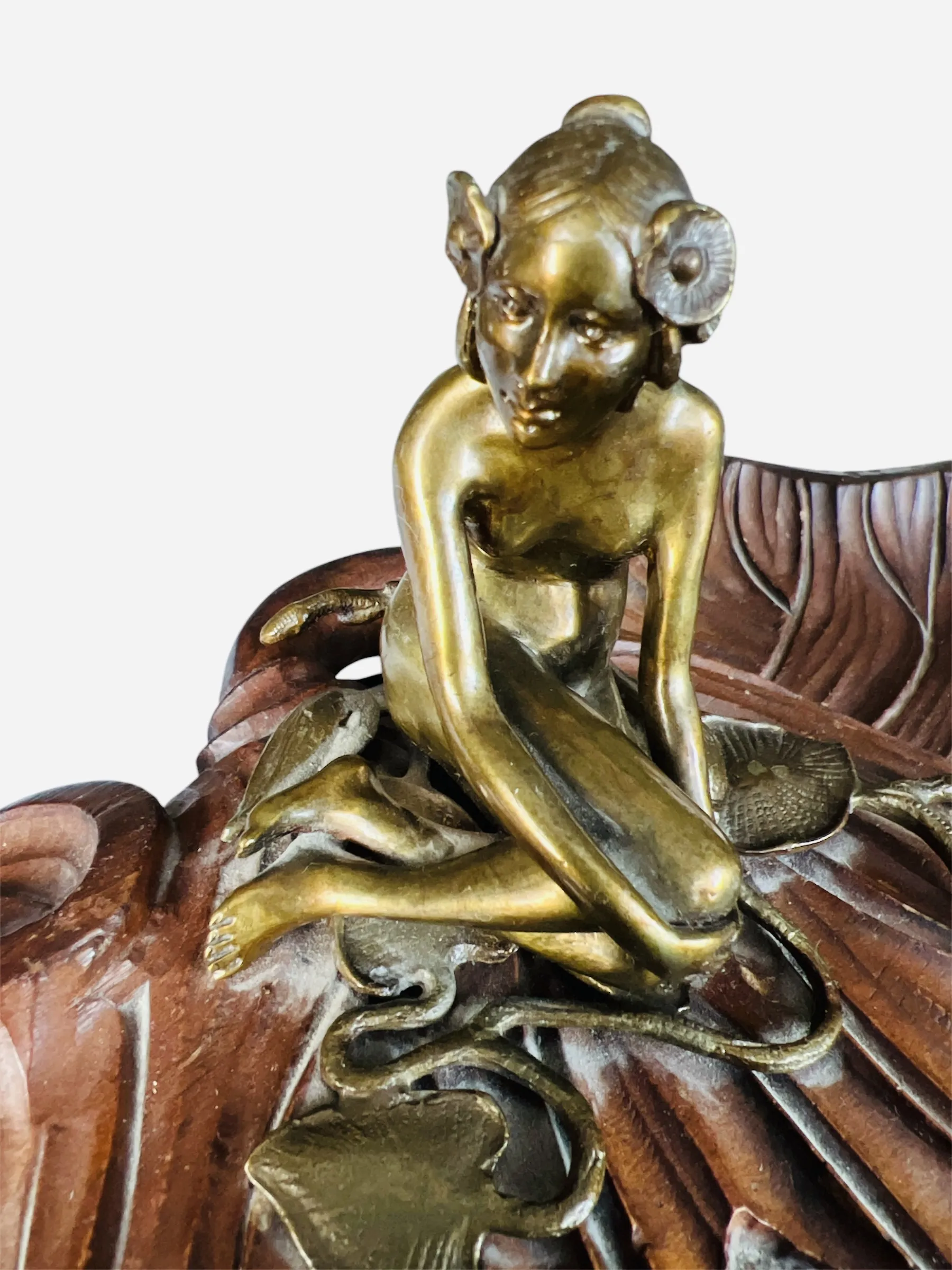 Secesní figurální nástolec – bronz - 2