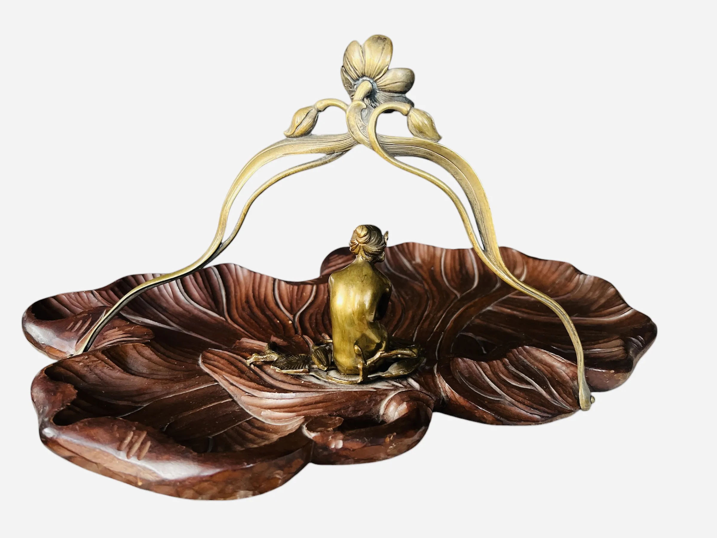 Secesní figurální nástolec – bronz - 3