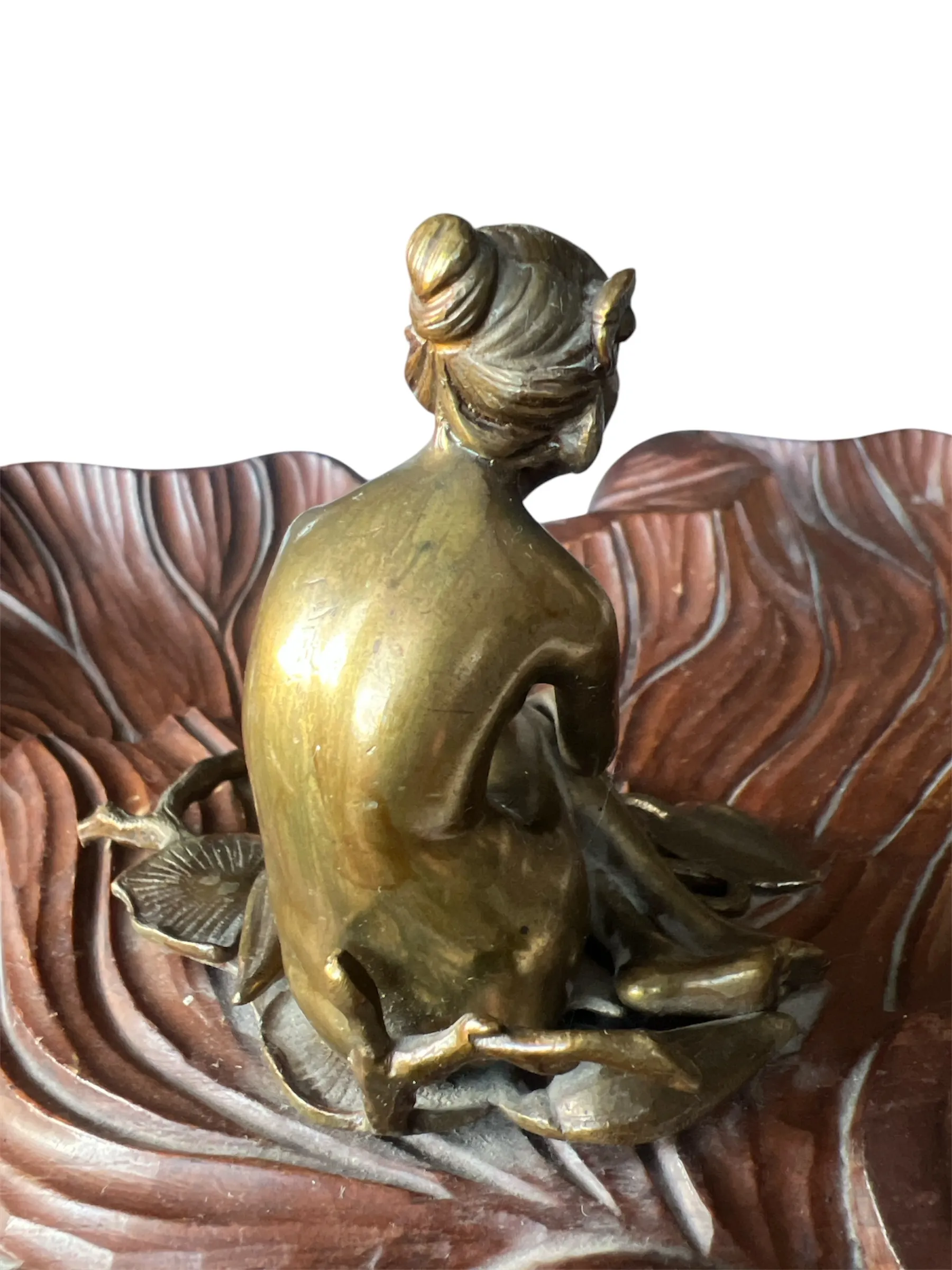 Secesní figurální nástolec – bronz - 7