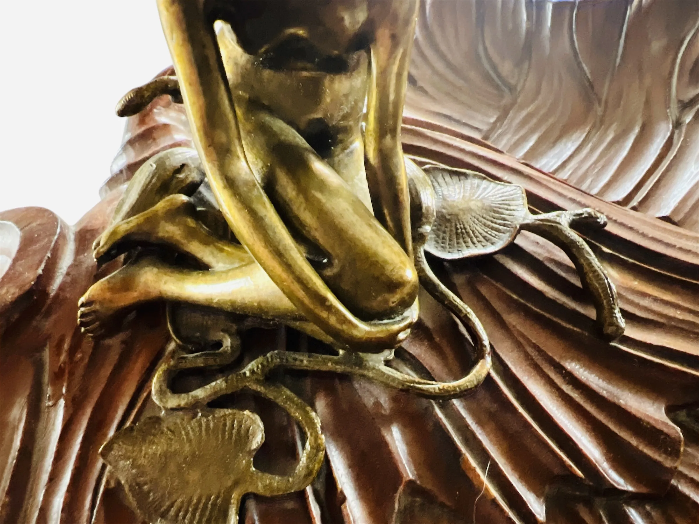 Secesní figurální nástolec – bronz - 8
