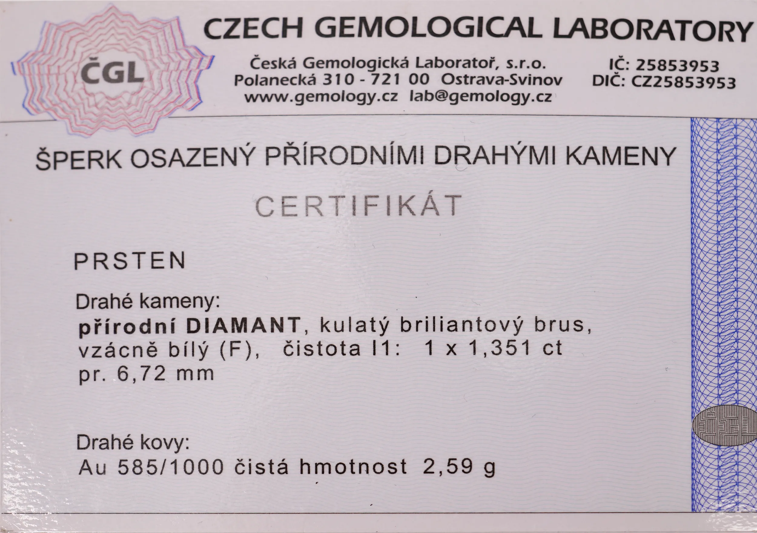 Prsten s briliantem 1,35 ct - 6