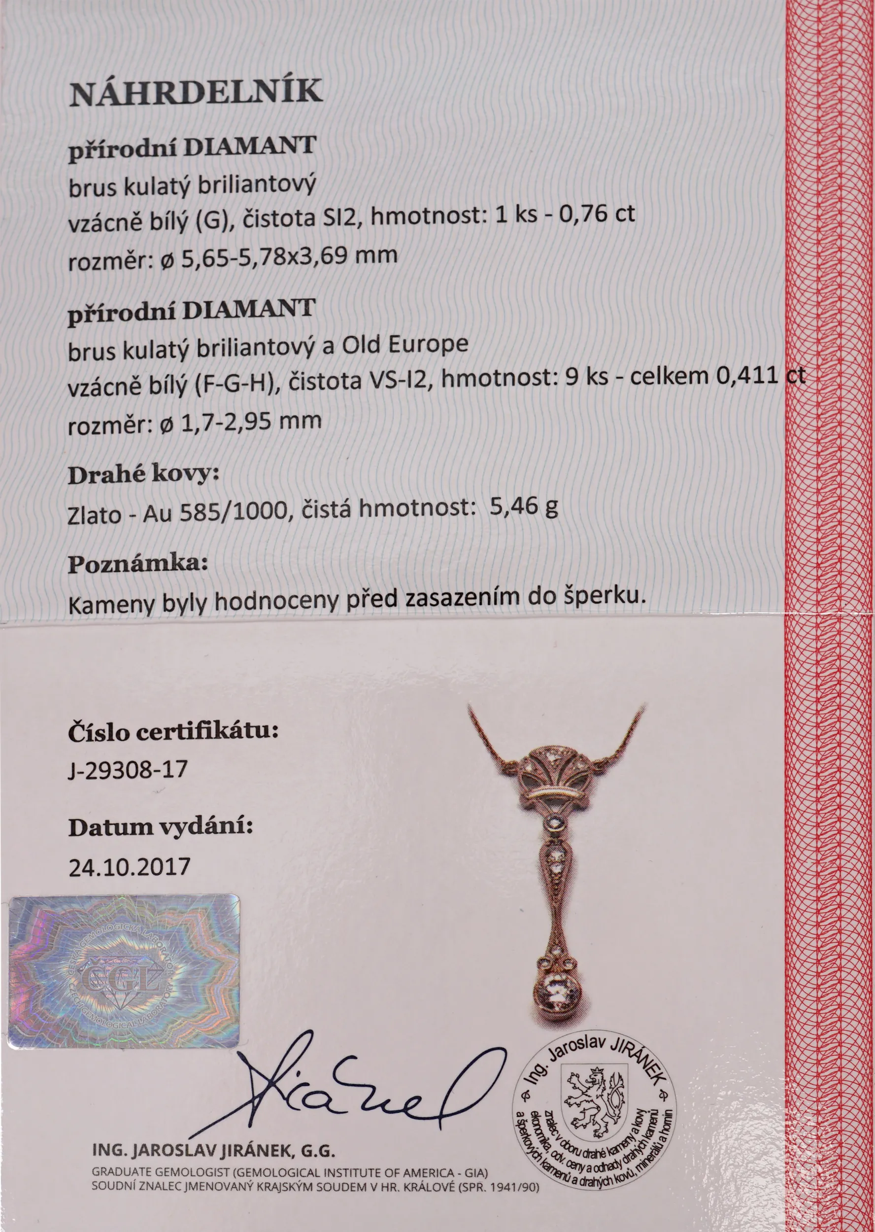 Náhrdelník s brilianty 1,17 ct - 5