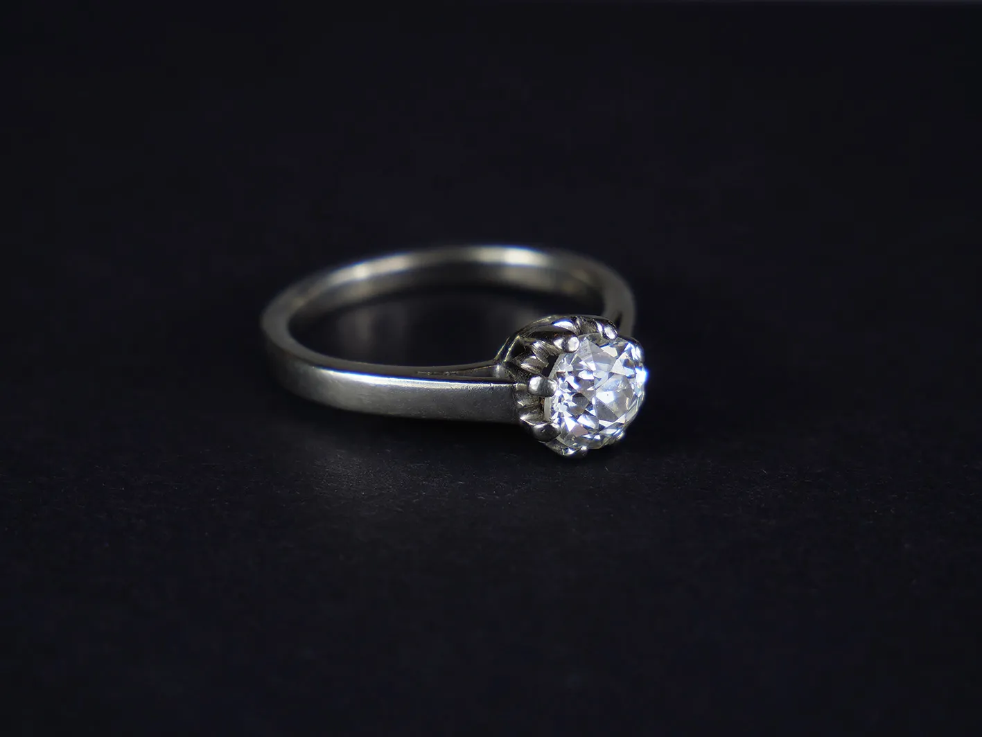 Art deco zlatý prsten s diamantem – 1,23 ct - 2