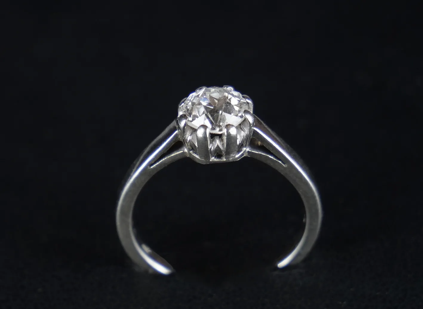 Art deco zlatý prsten s diamantem – 1,23 ct - 3