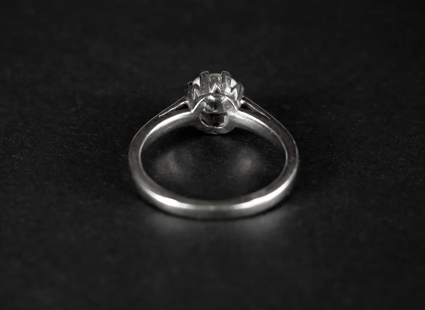 Art deco zlatý prsten s diamantem – 1,23 ct - 4