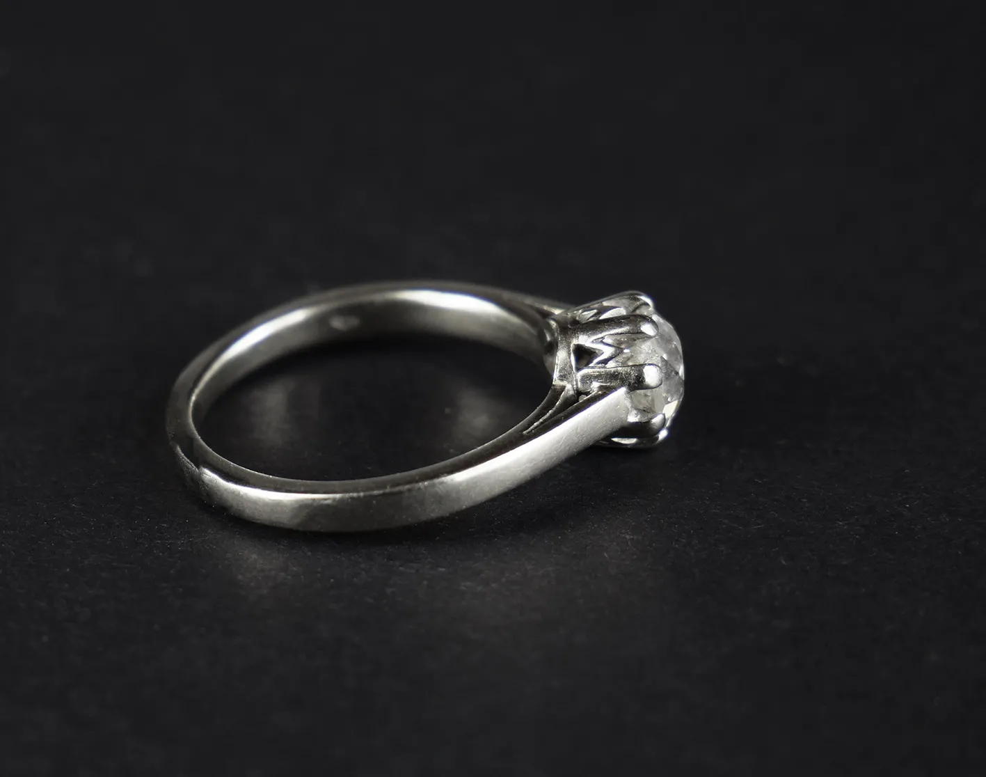Art deco zlatý prsten s diamantem – 1,23 ct - 5