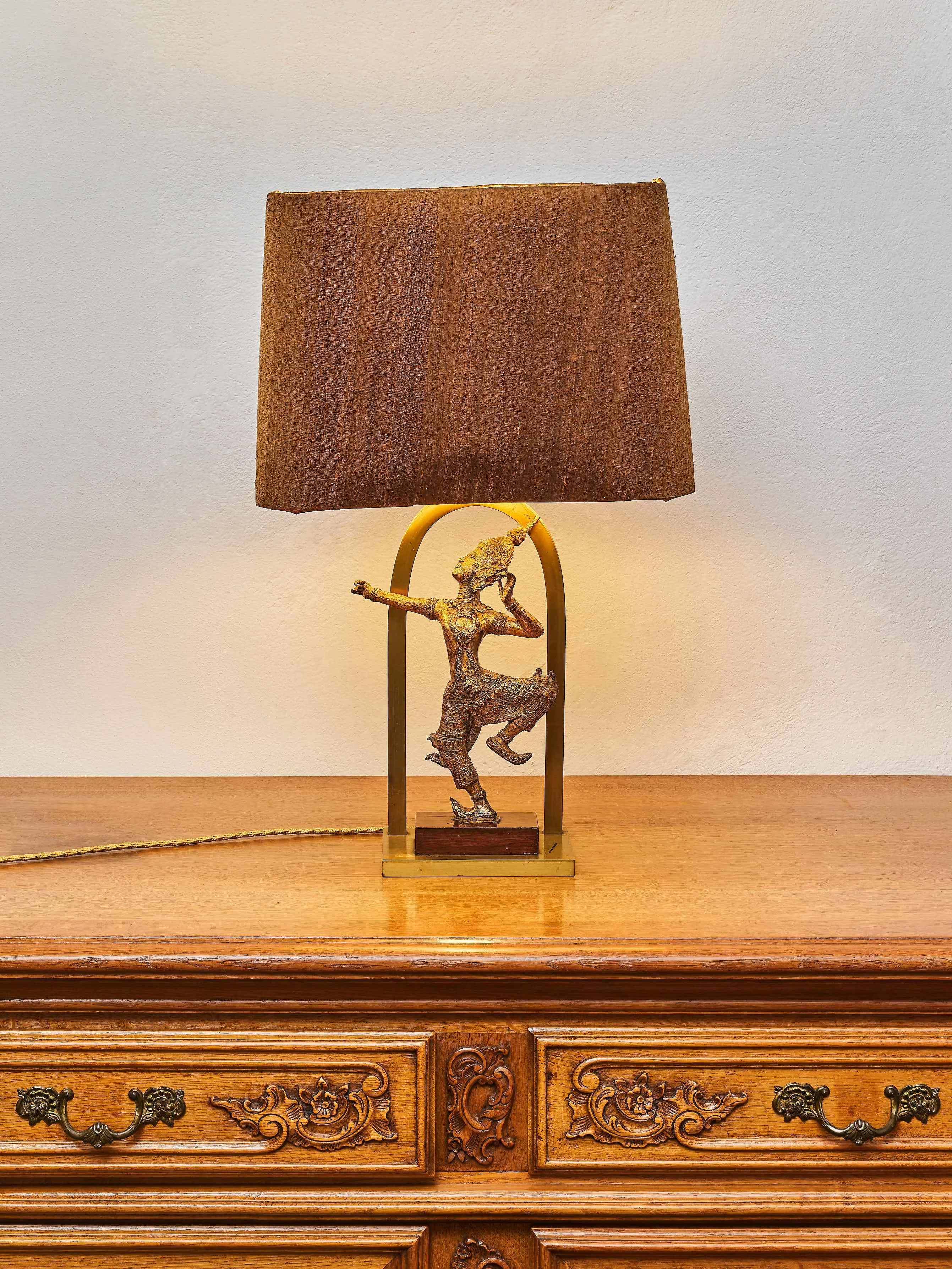 Vintage stolní lampa Shiva – Thajsko - 11