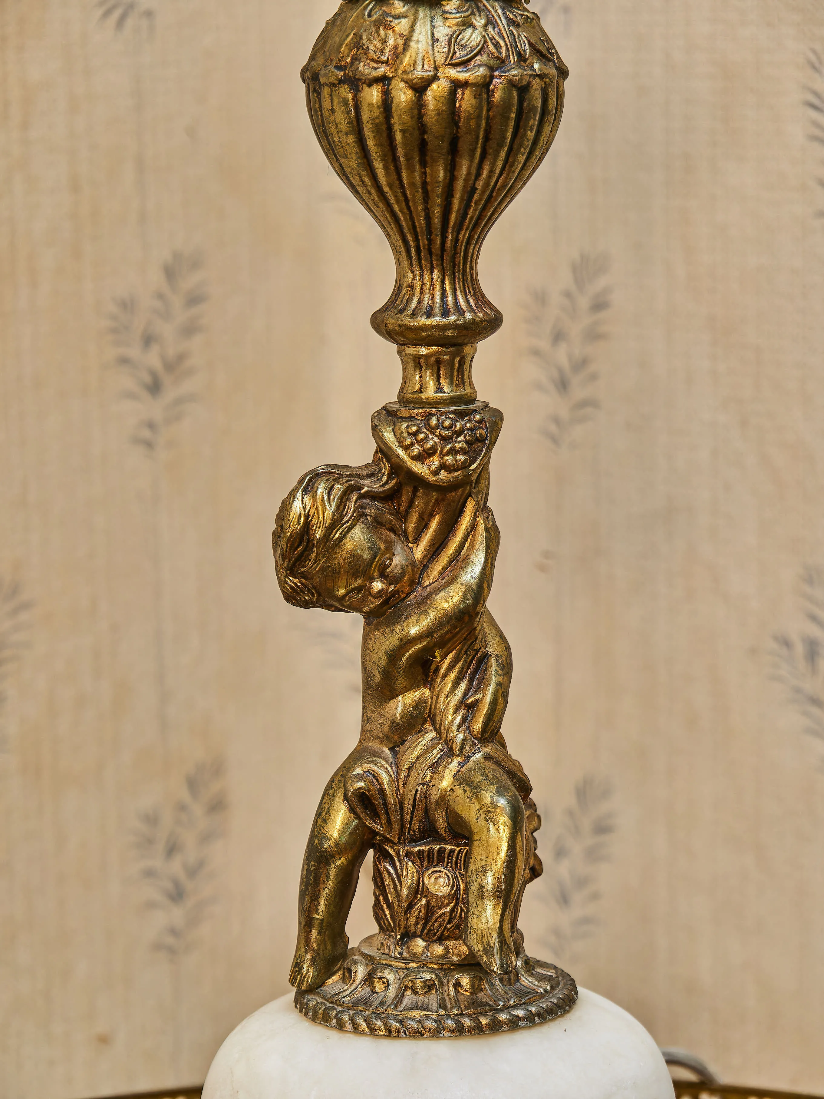 Bronzová figurální lampa - 16