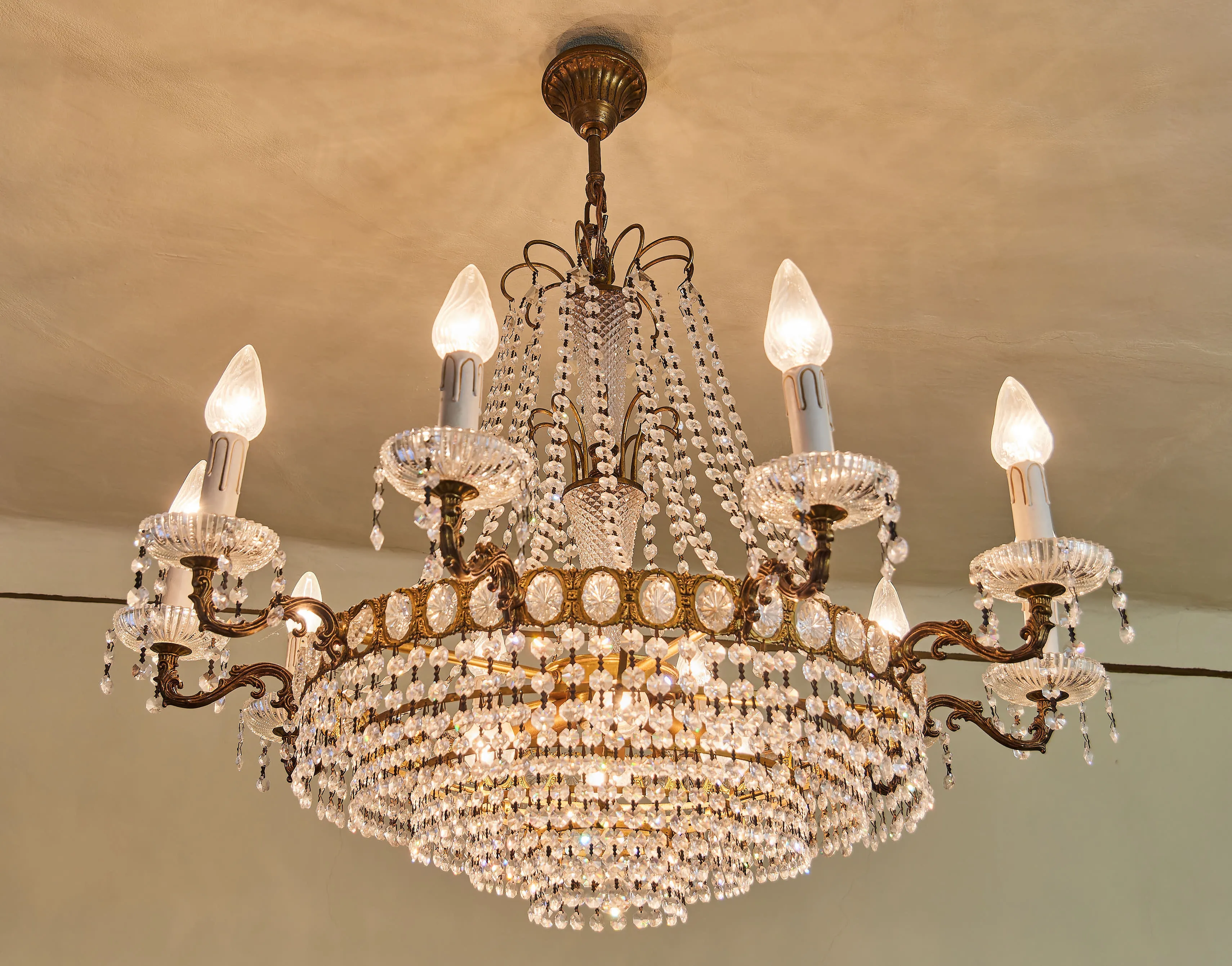 Luxusní křišťálový na lustr 14 žárovek - 3