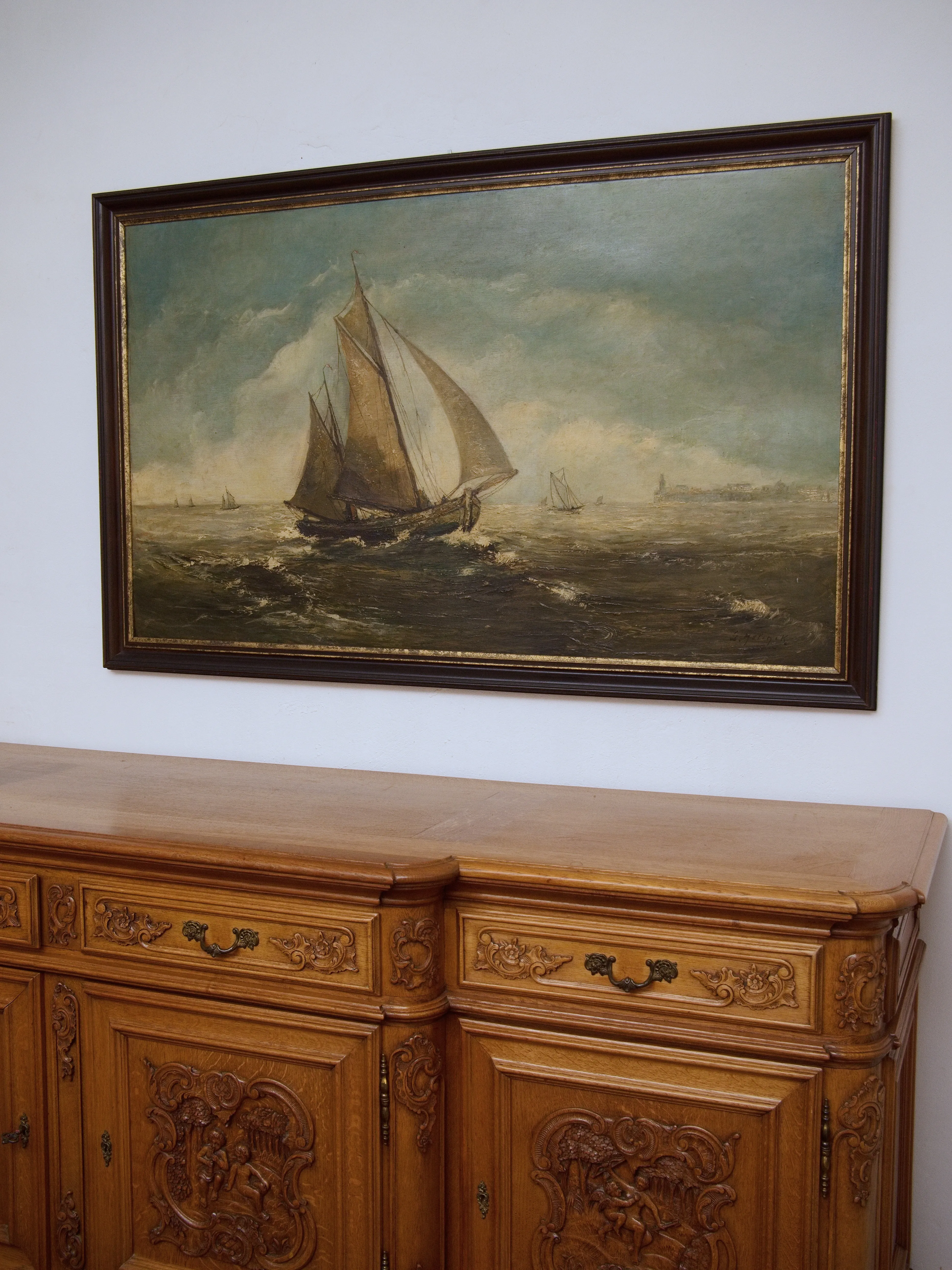 Plachetnice – Gustave Helinck 1884-1954 146 X 92 cm - 4