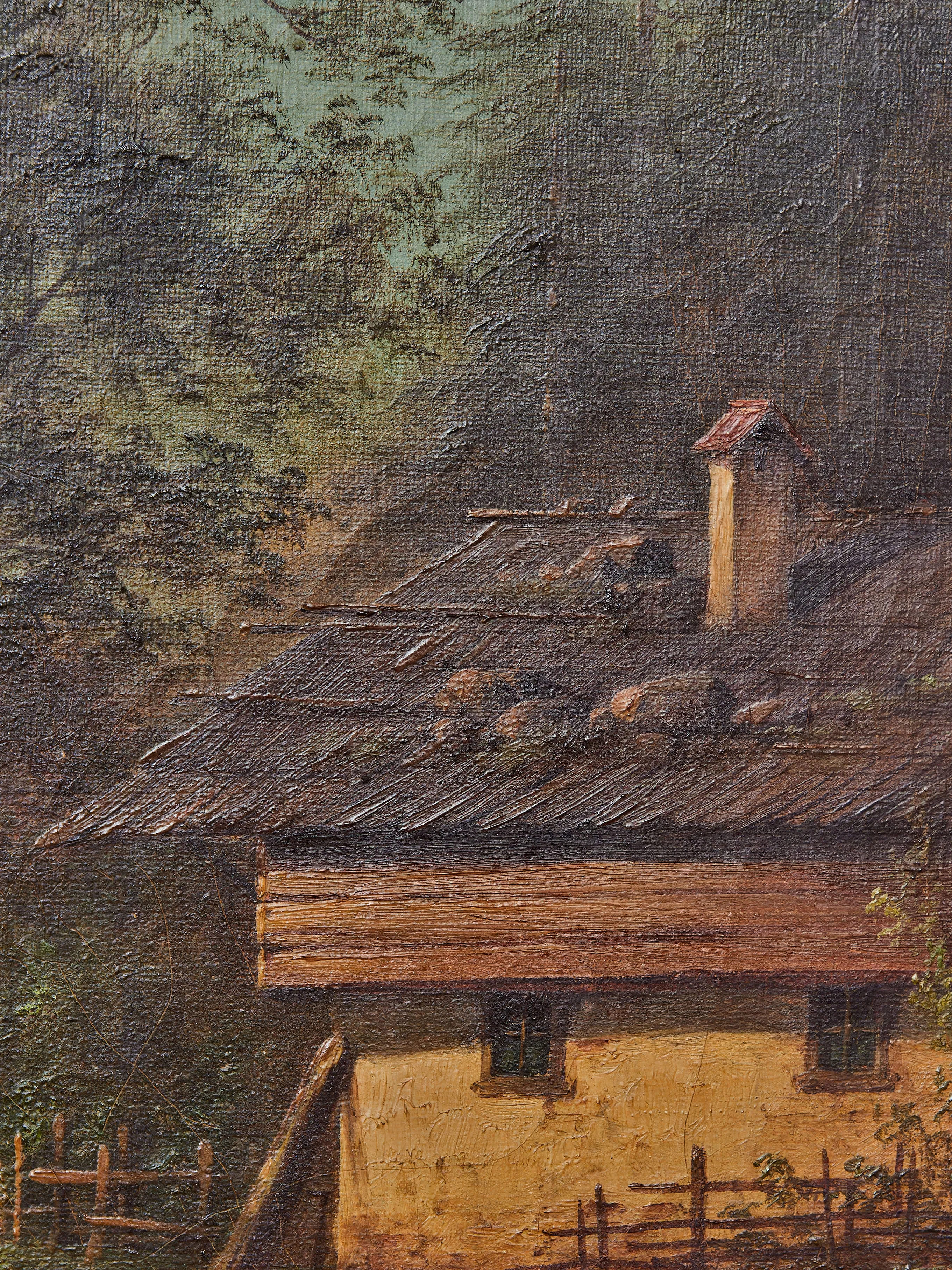 Edouard Boehm (1830–1890) – Horská krajina s chalupou - 3