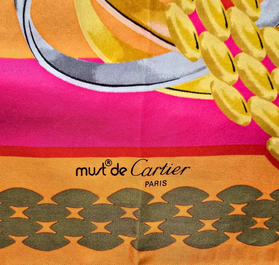 Šátek Cartier oranžový - 3