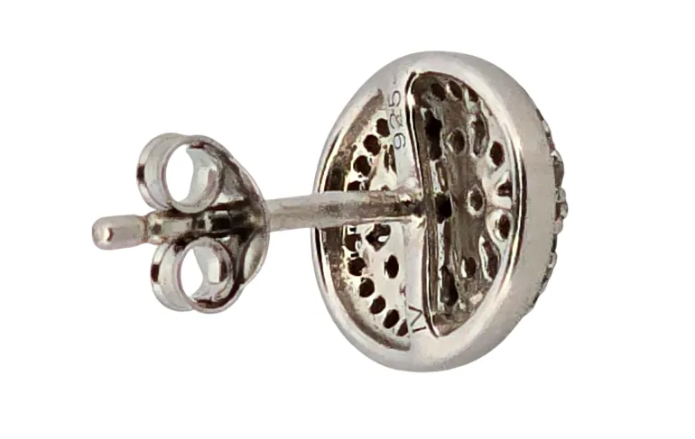 Stříbrné náušnice s diamanty - 4
