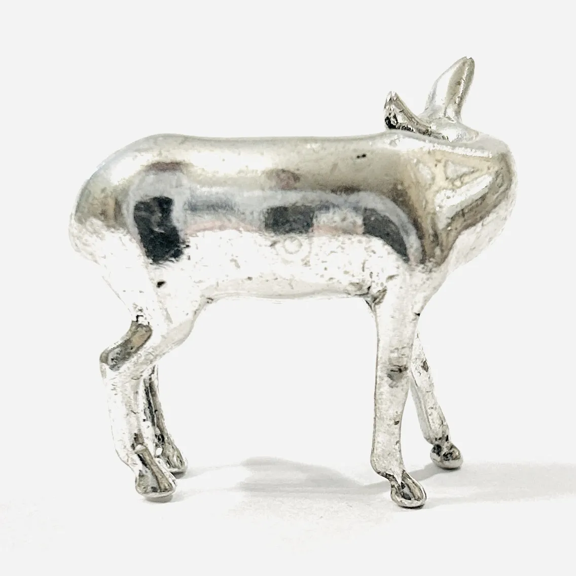Stříbrná miniatura „srnka“ - 3