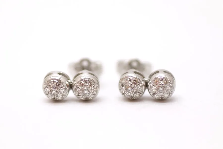 Zlaté náušnice s diamanty - 3
