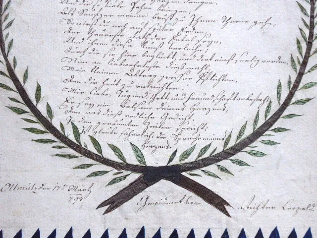 Dopis slečně z roku 1793 - 4