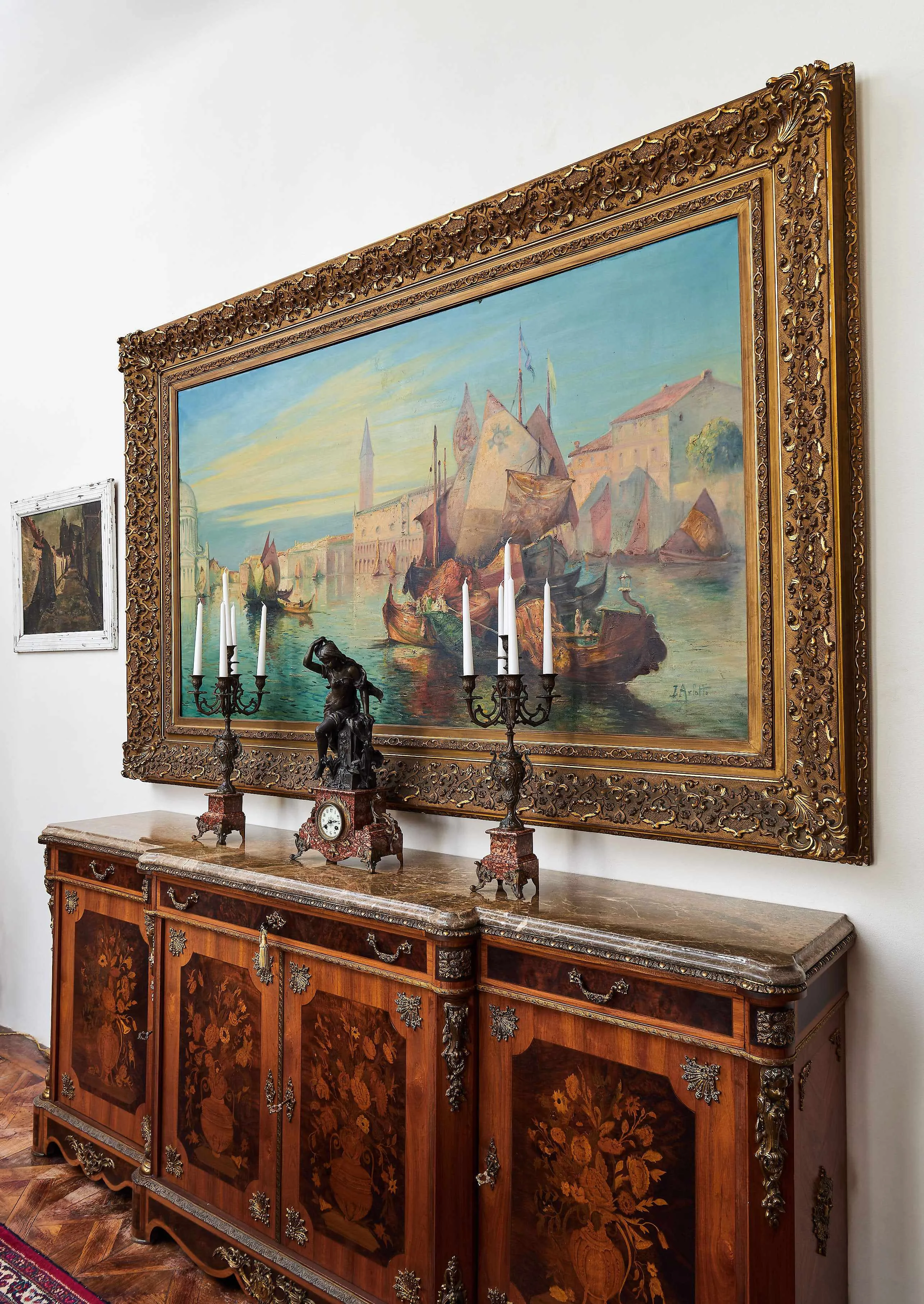Monumentální olejomalba Benátky – J. Arlotta - 4