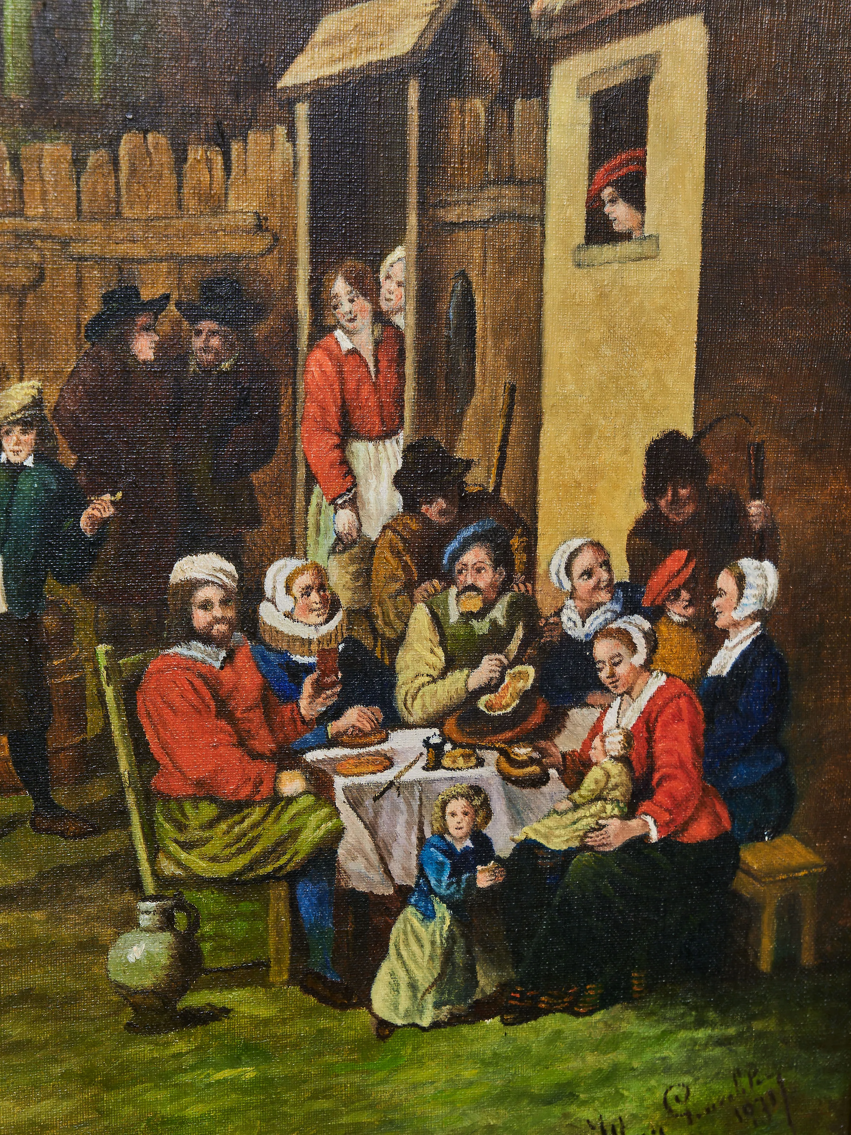 Obraz podle Tenierse „Pouťové oslavy” 101 X 133 cm - 6