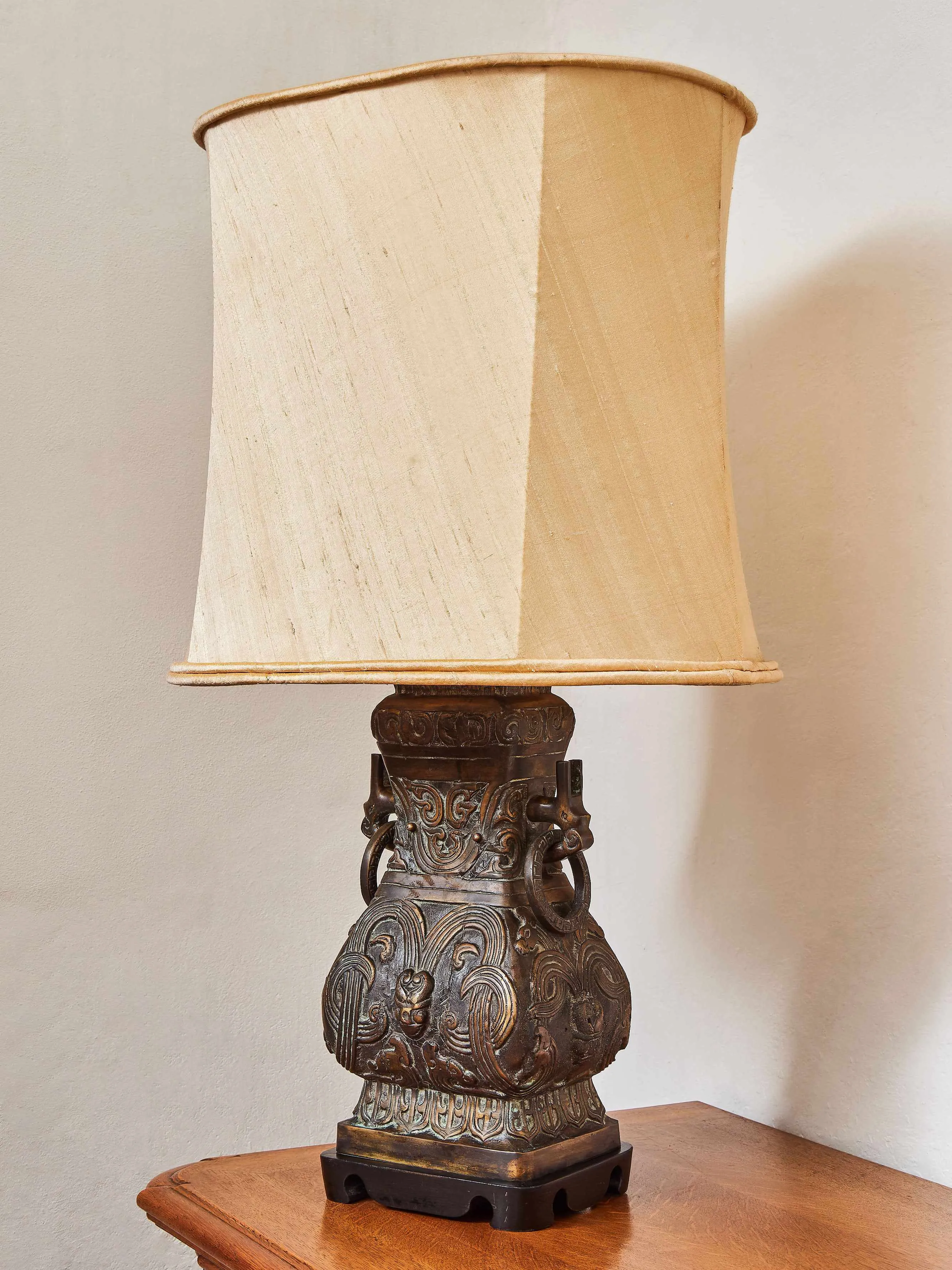 Párové lampy v asijském stylu z bronzu V 85 cm - 10