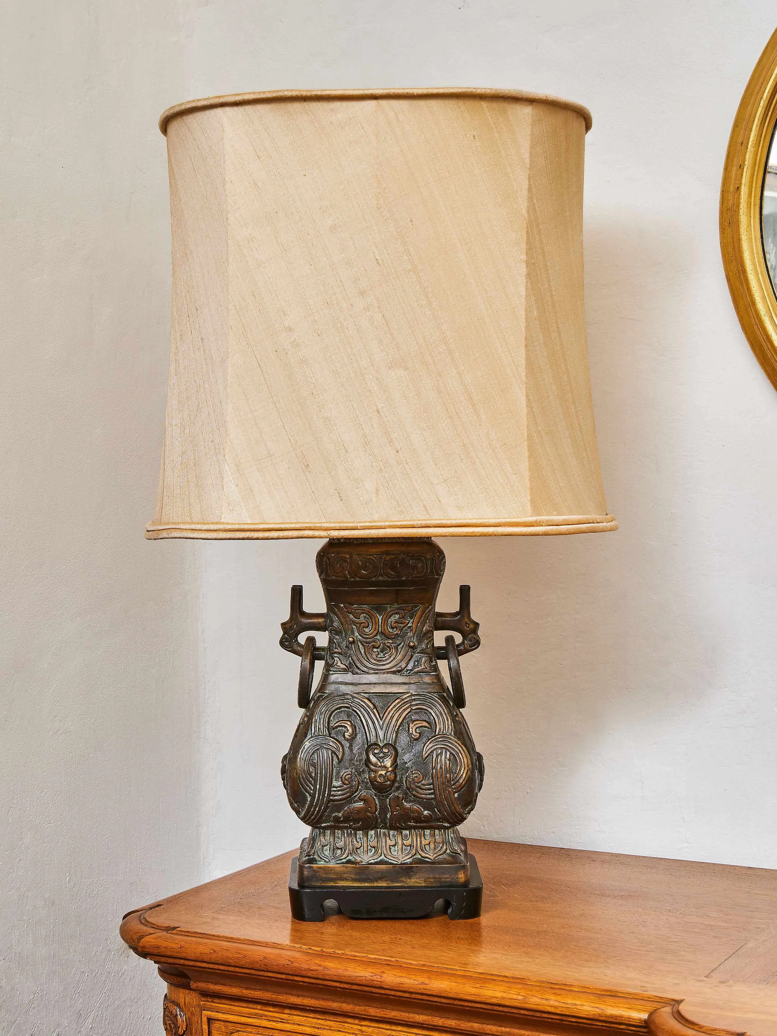 Párové lampy v asijském stylu z bronzu V 85 cm - 2