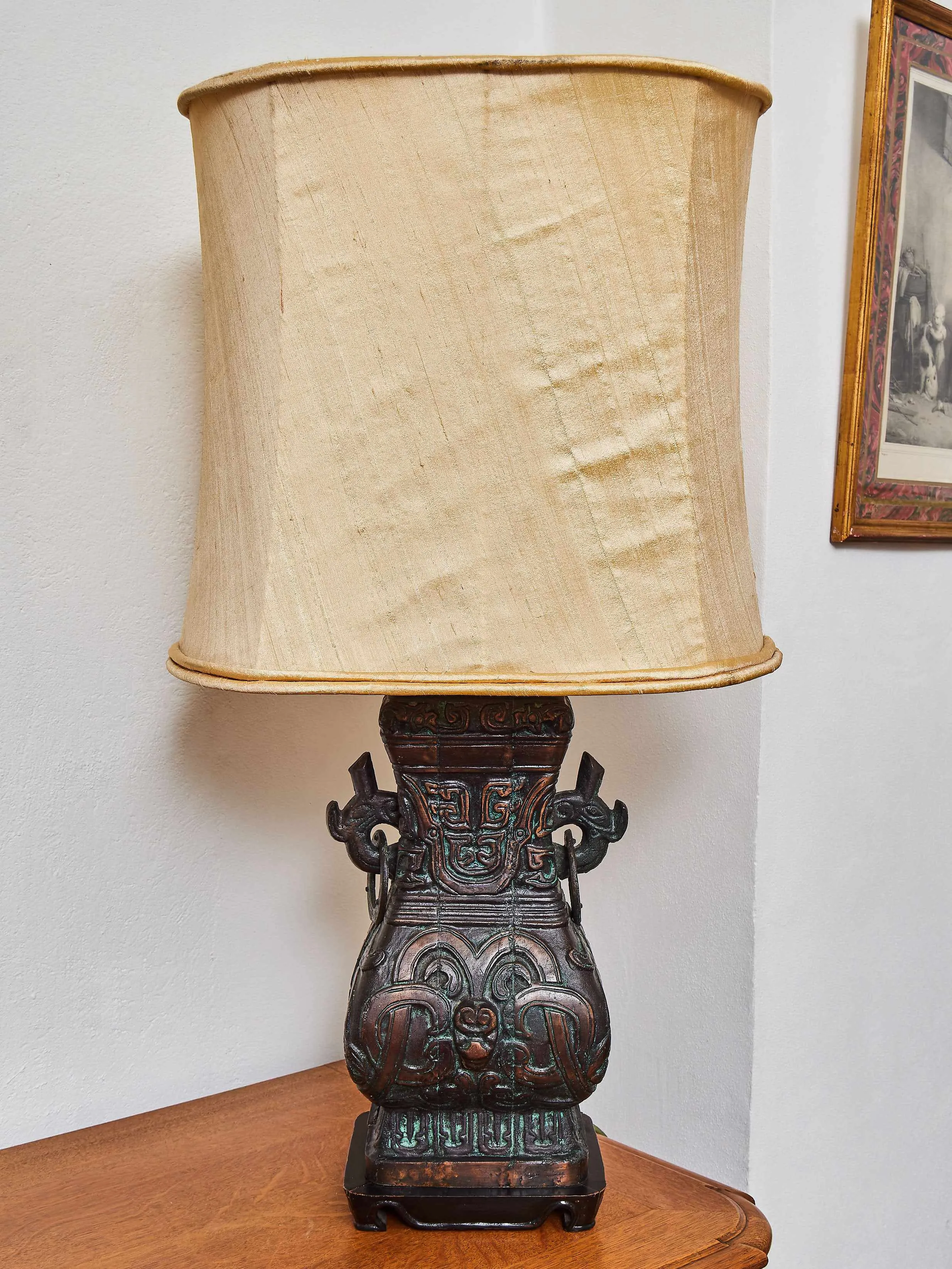 Párové lampy v asijském stylu z bronzu V 85 cm - 7