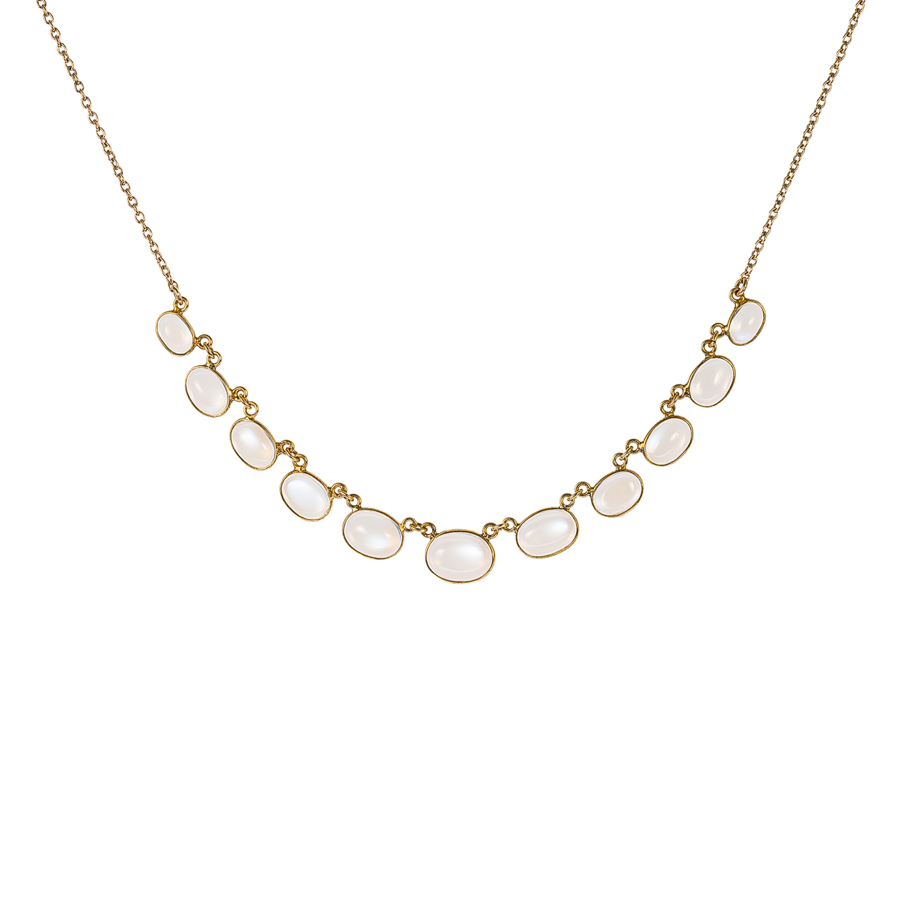 Zlatý náhrdelník s měsíčními kameny