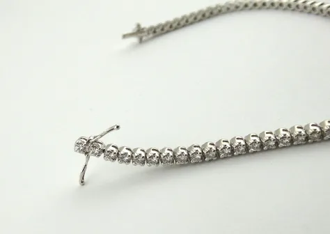 Zlatý tenisový diamantový náramek – 1,30 ct - 6