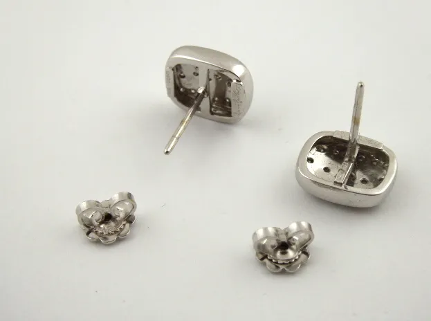 Designové zlaté náušnice s přírodní diamanty - 3