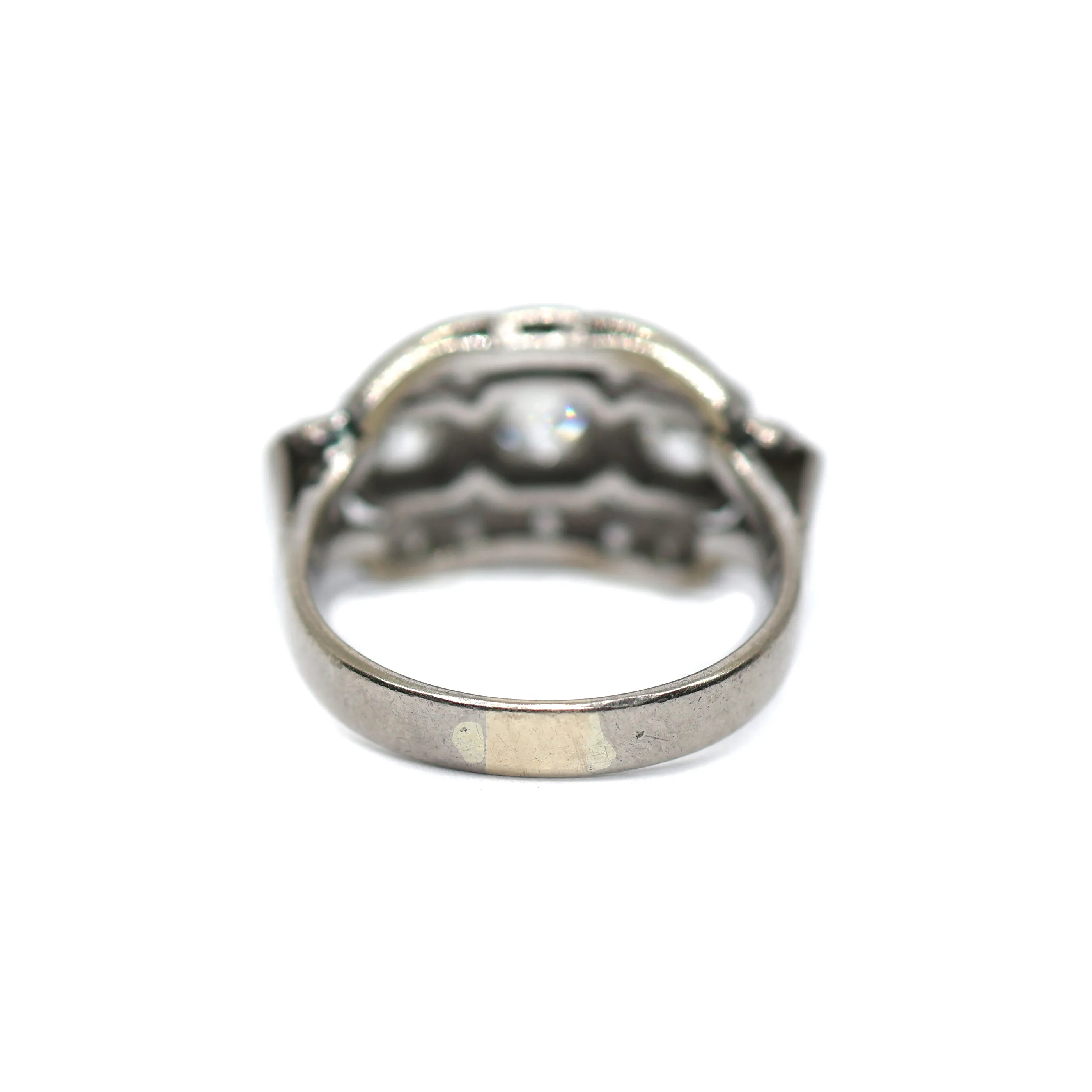 Art Deco zlatý prsten s přírodními diamanty 0,80 ct - 6