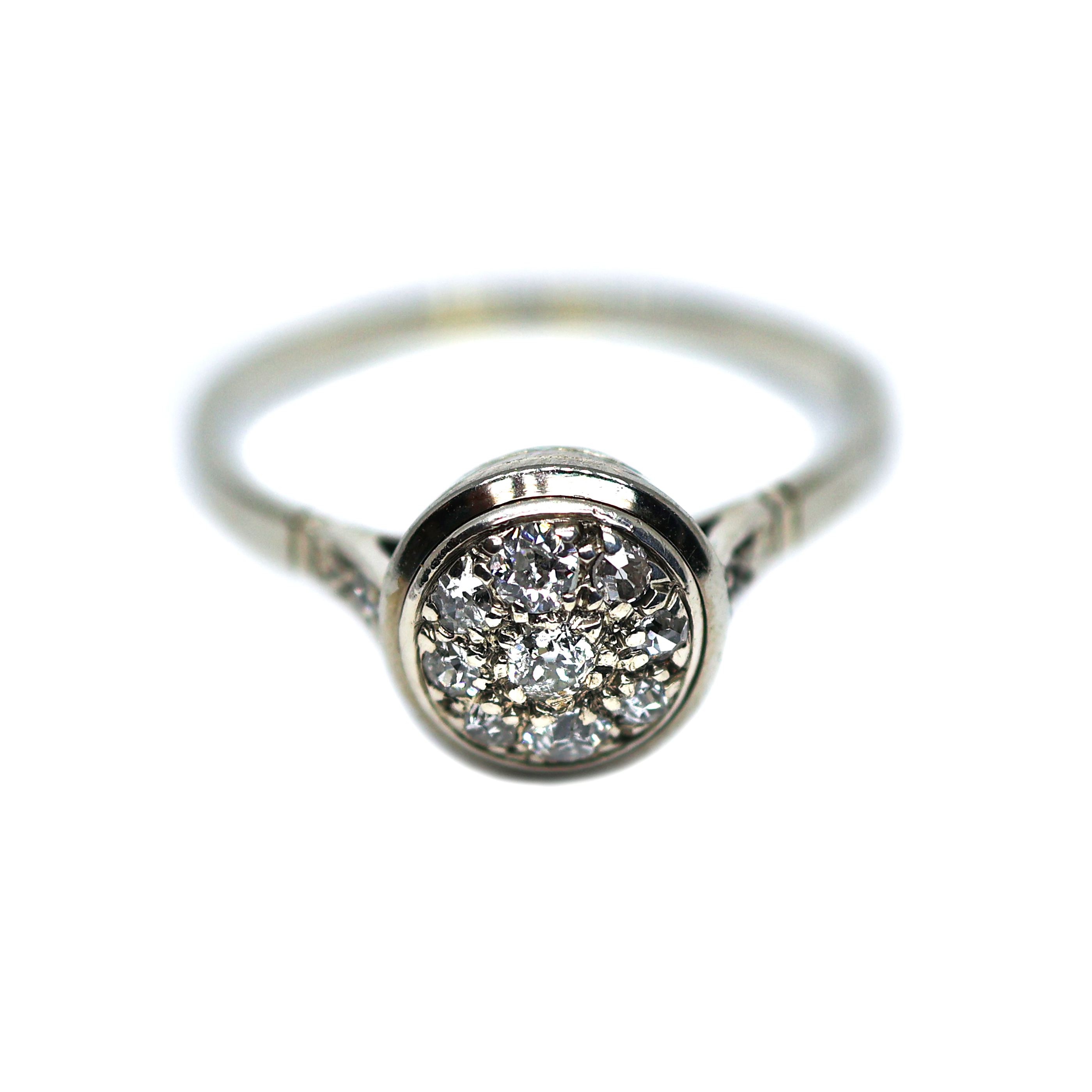 Art deco zlatý prsten s diamanty 0,35ct