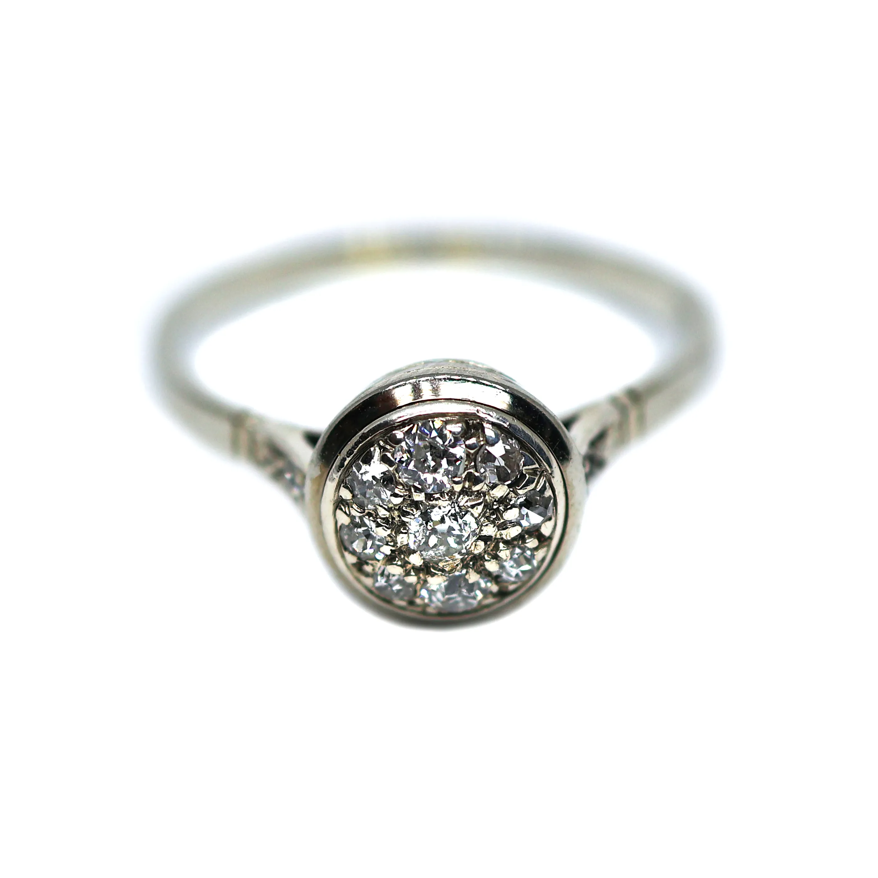 Art deco zlatý prsten s diamanty 0,35ct