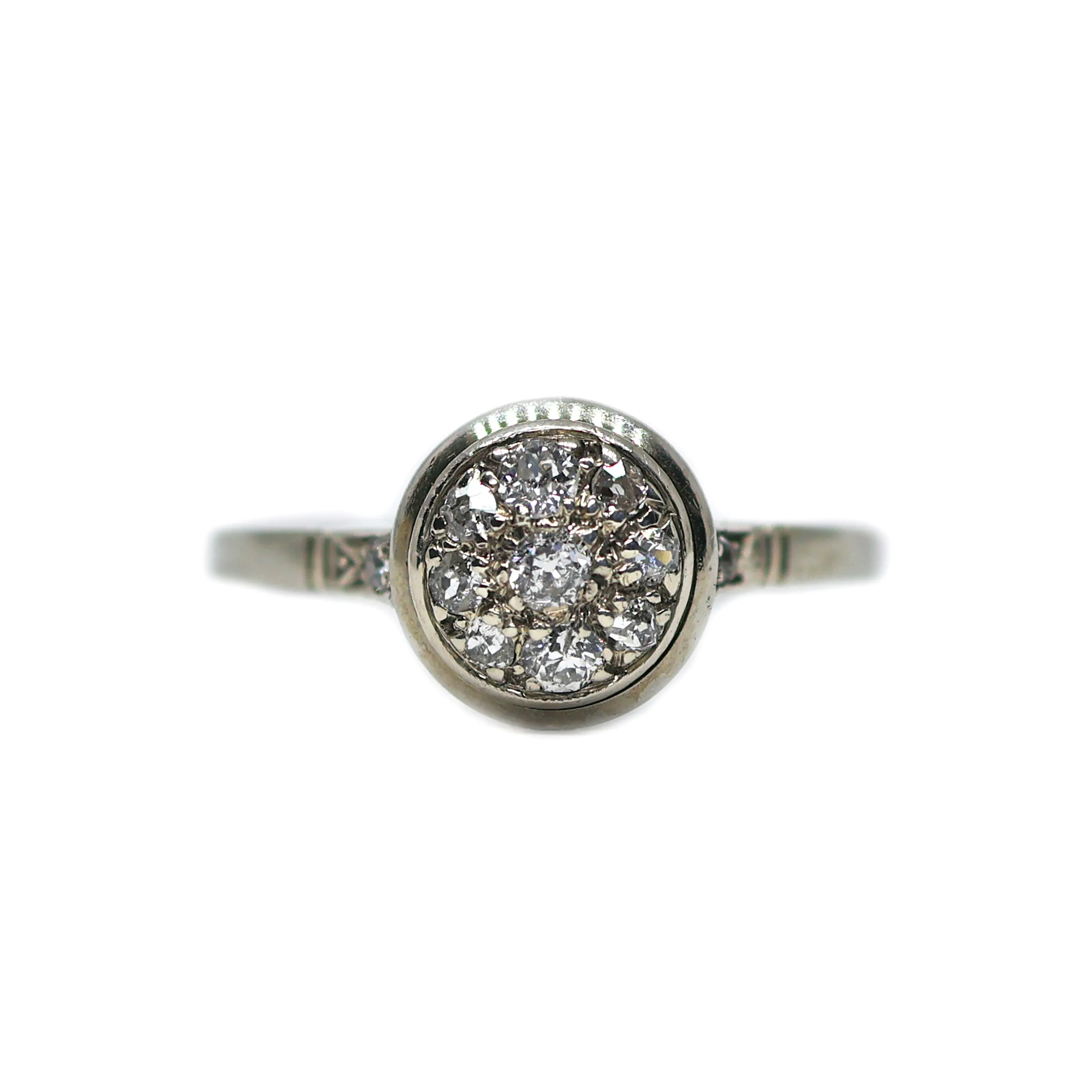 Art deco zlatý prsten s diamanty 0,35ct - 2