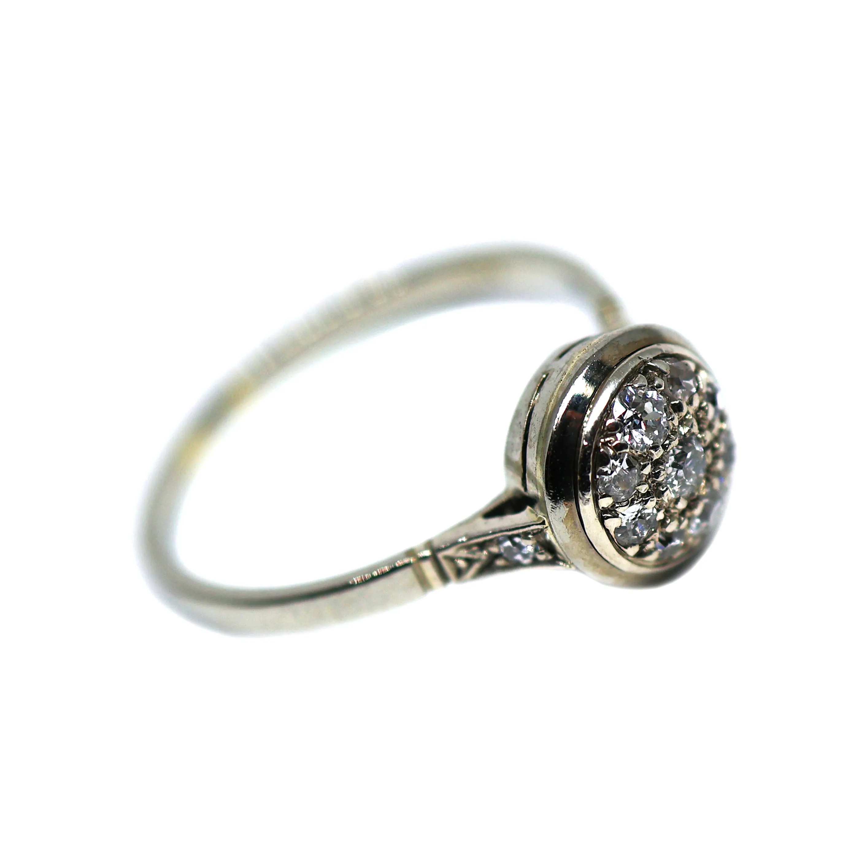 Art deco zlatý prsten s diamanty 0,35ct - 3