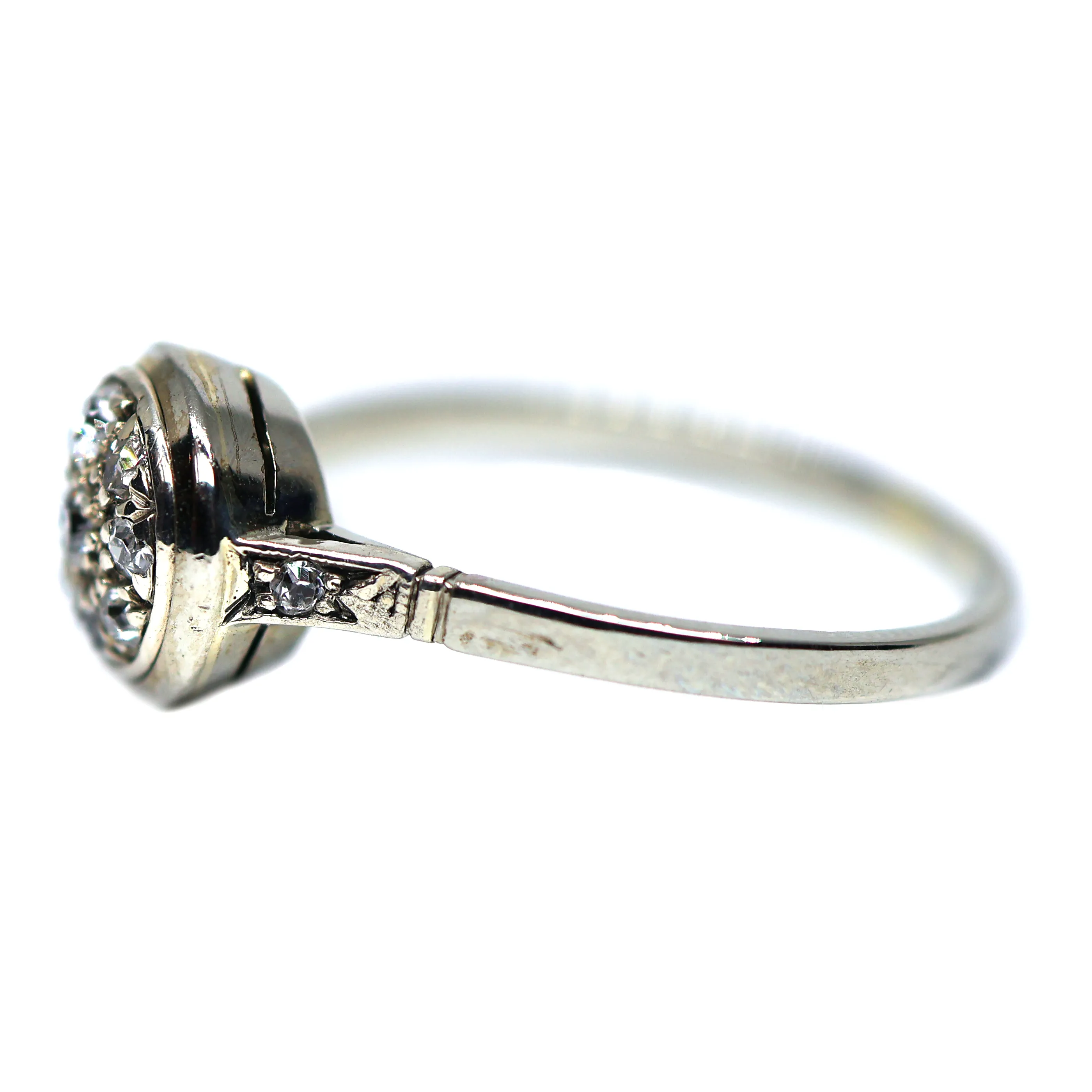 Art deco zlatý prsten s diamanty 0,35ct - 4