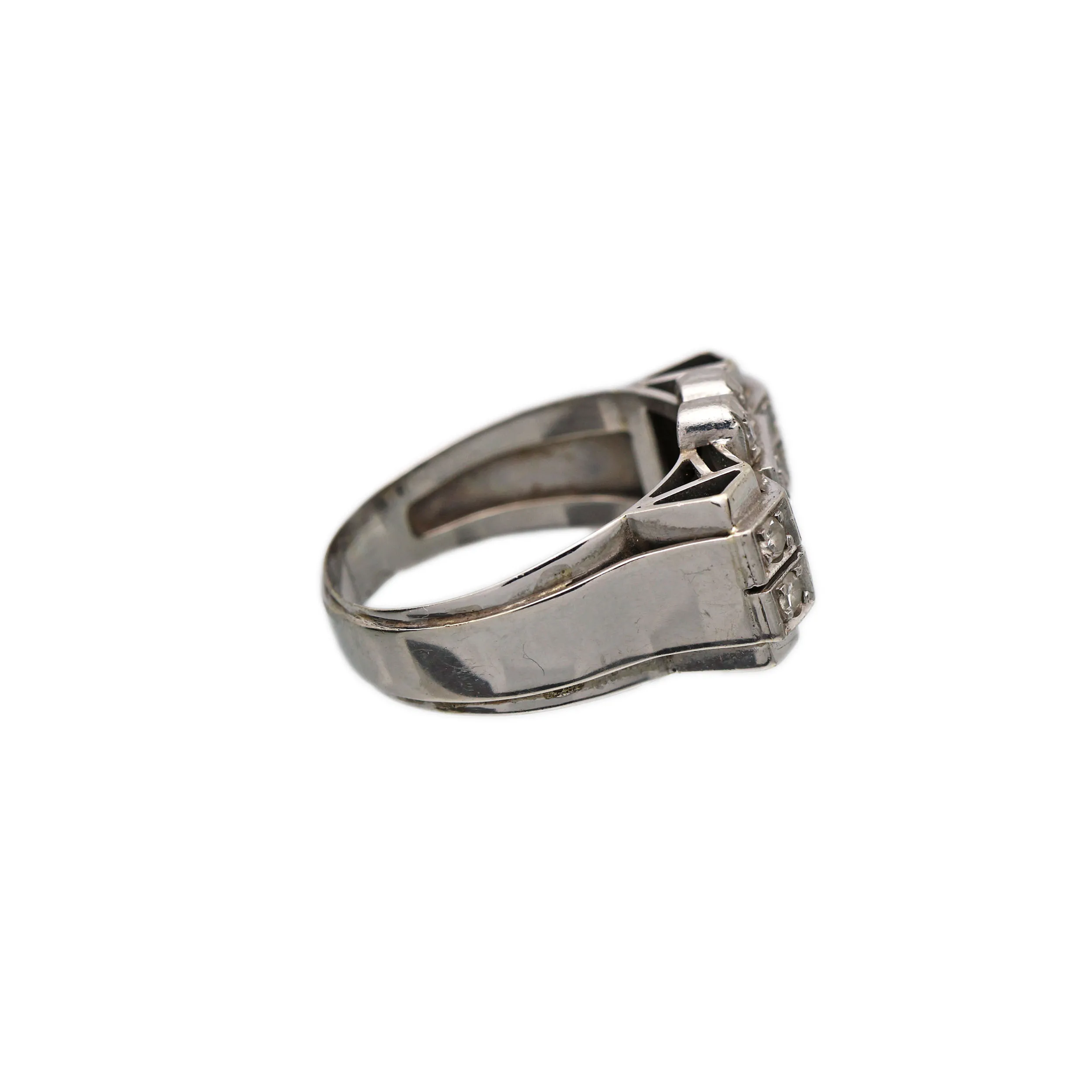 Art deco zlatý prsten s brilianty 0,40ct - 6