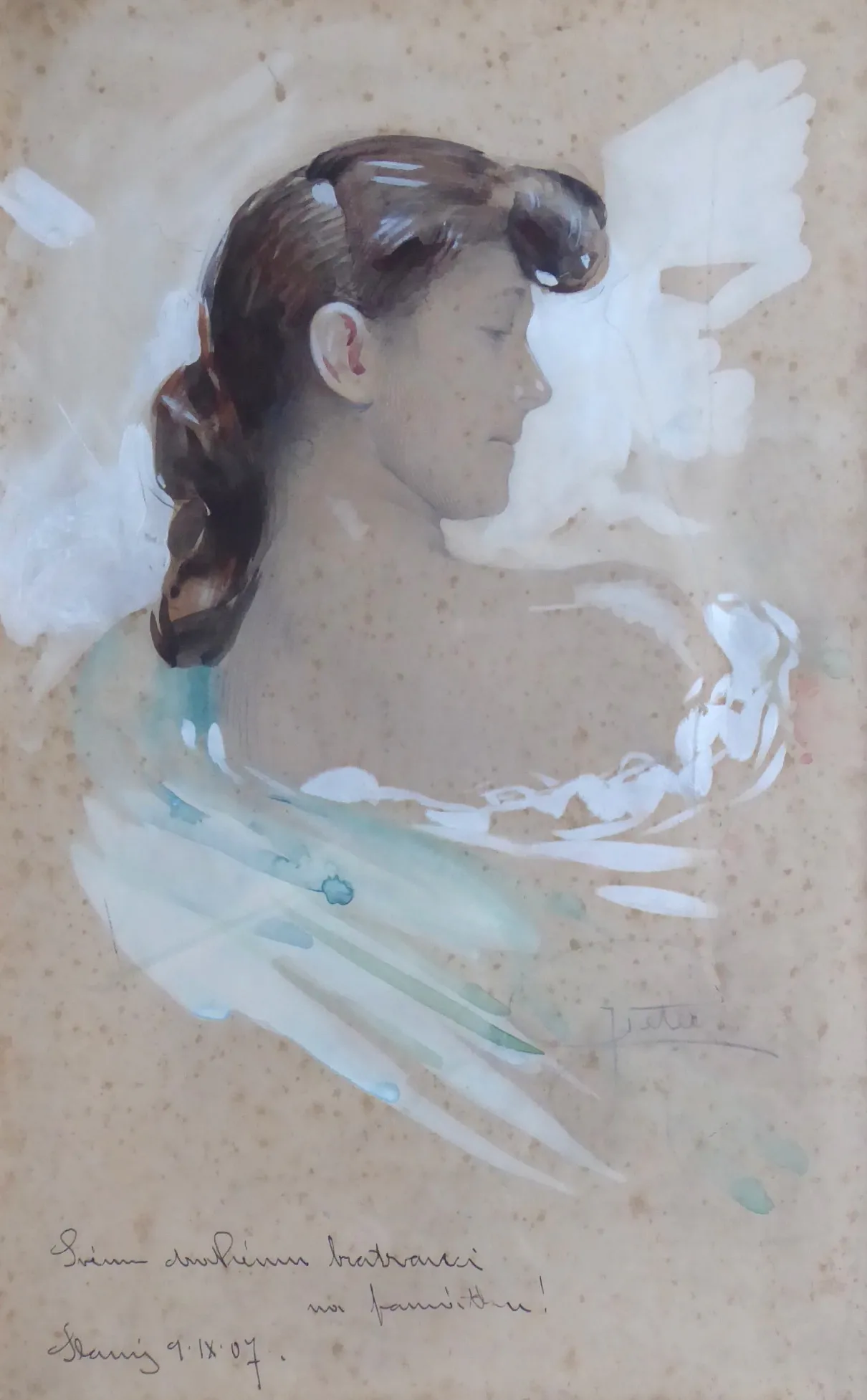 Otto Peters – Secesní hnědovláska - 2