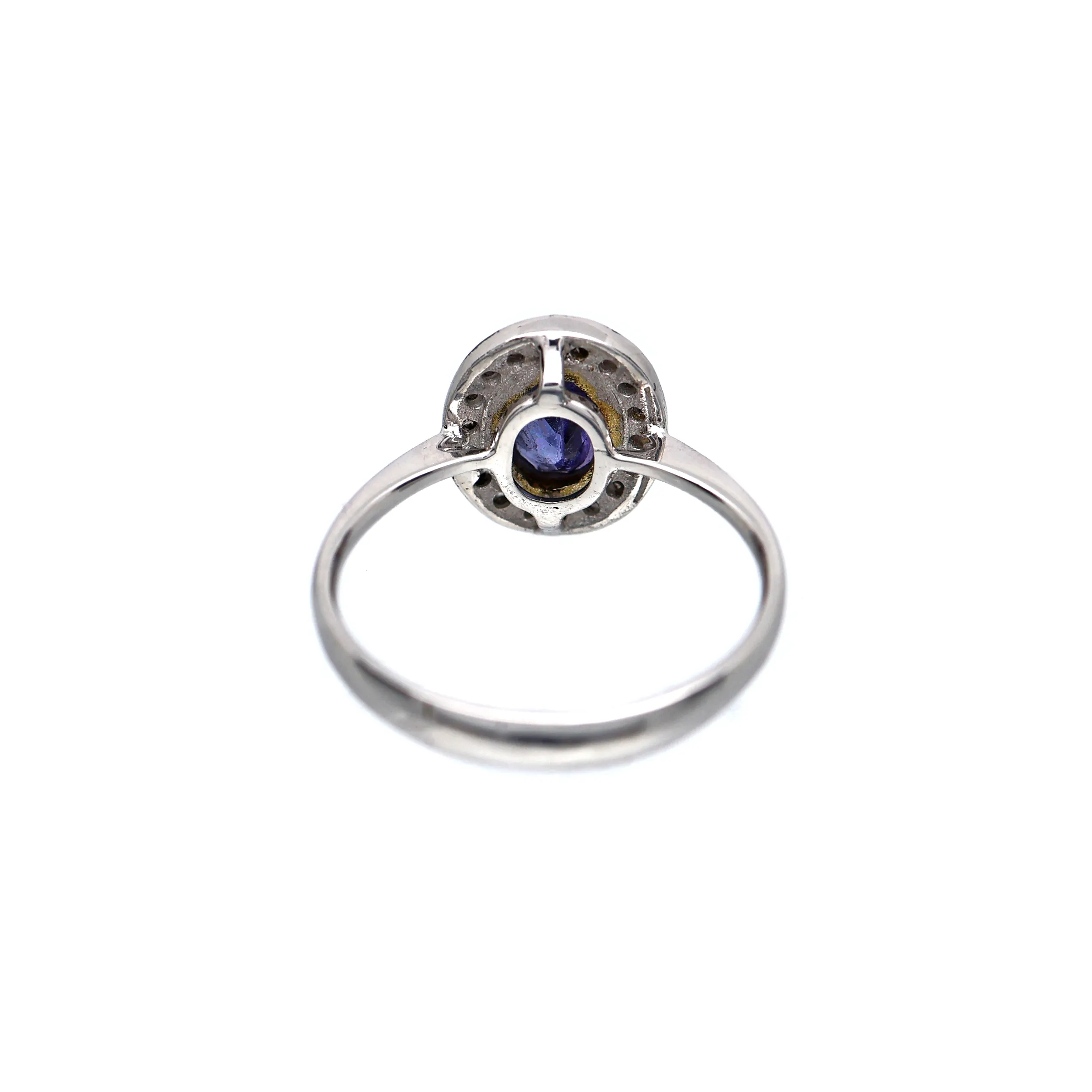 Zlatý prsten s přírodním tanzanitem a diamanty - 4
