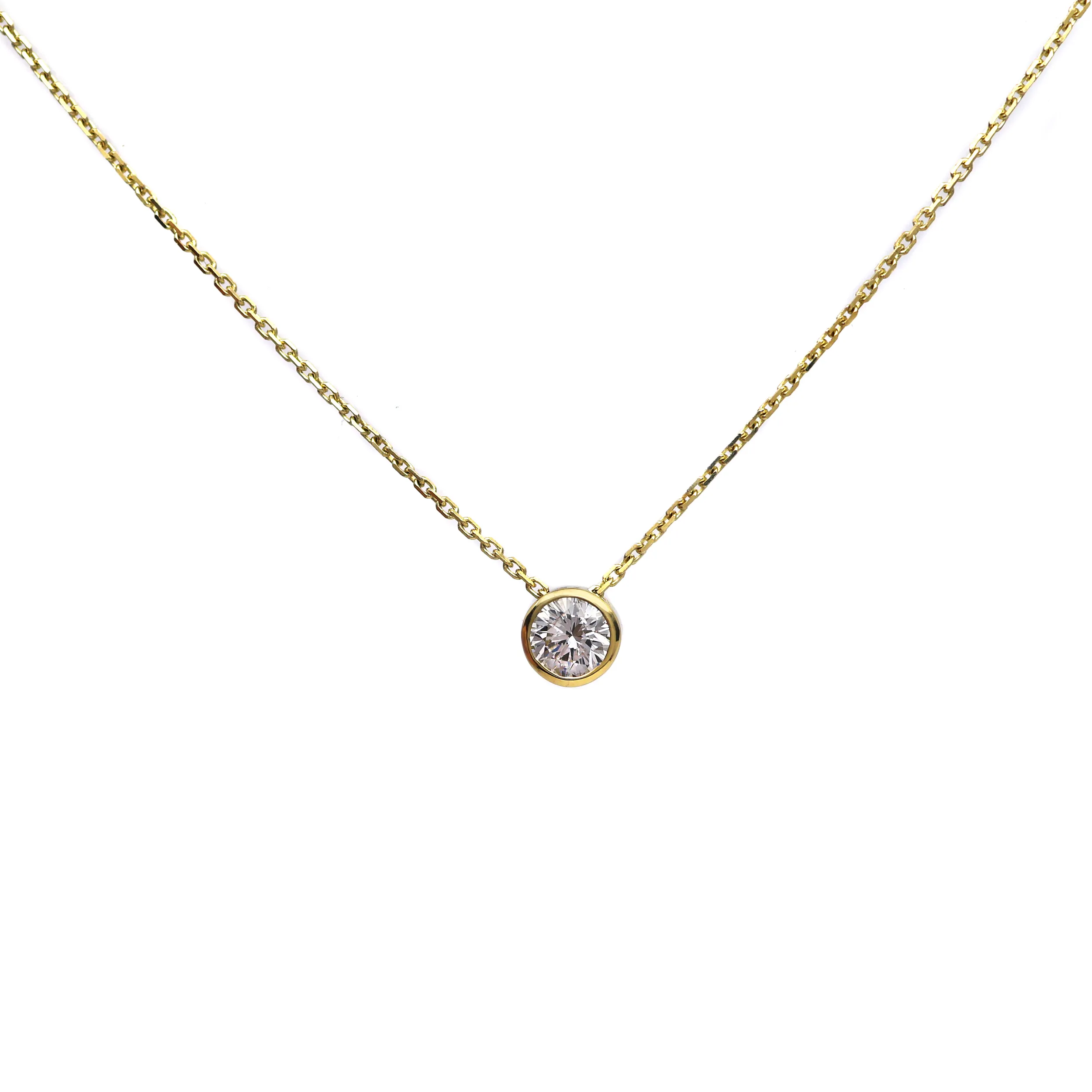 Zlatý přívěsek s diamantem 0,35ct(vzácně bílý E-F-G) + certifikát - 2