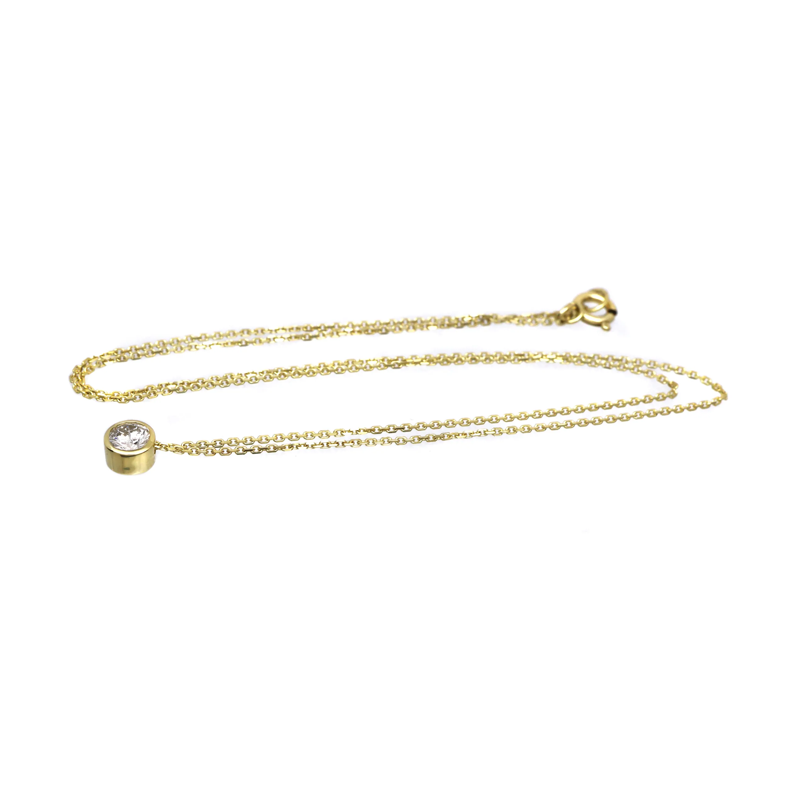 Zlatý přívěsek s diamantem 0,35ct(vzácně bílý E-F-G) + certifikát - 3