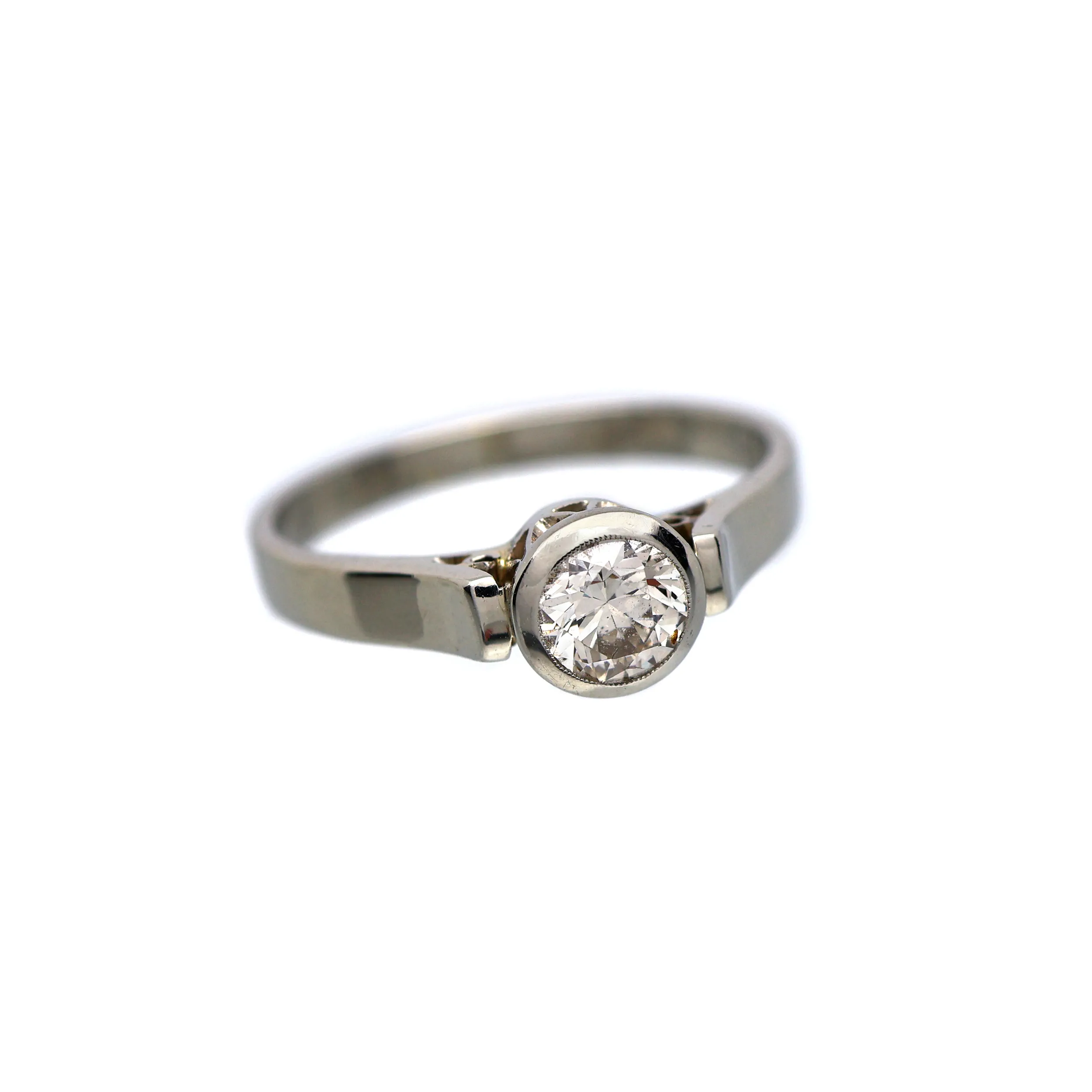 Art deco zlatý prsten s diamantem 0,60ct - 2