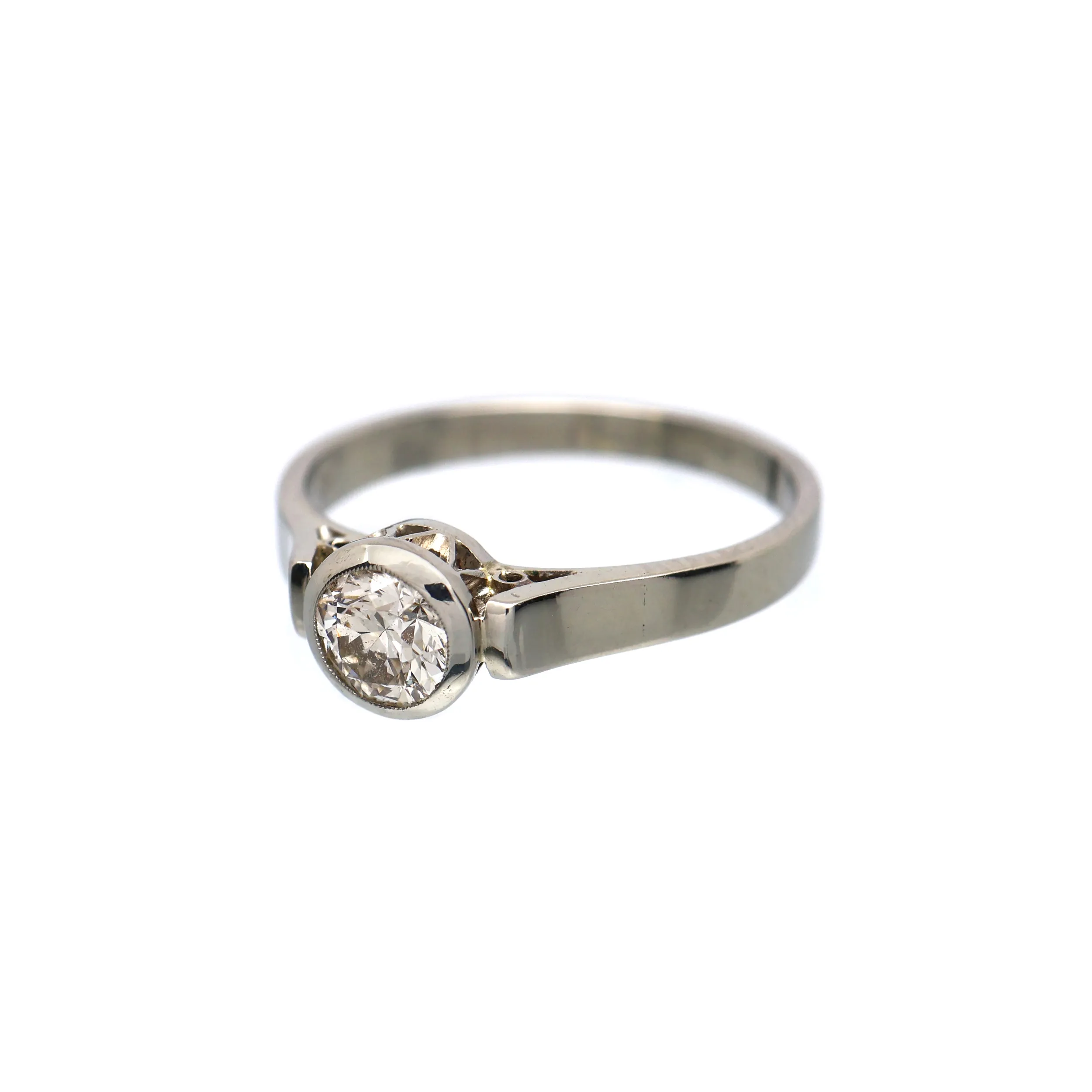 Art deco zlatý prsten s diamantem 0,60ct - 3