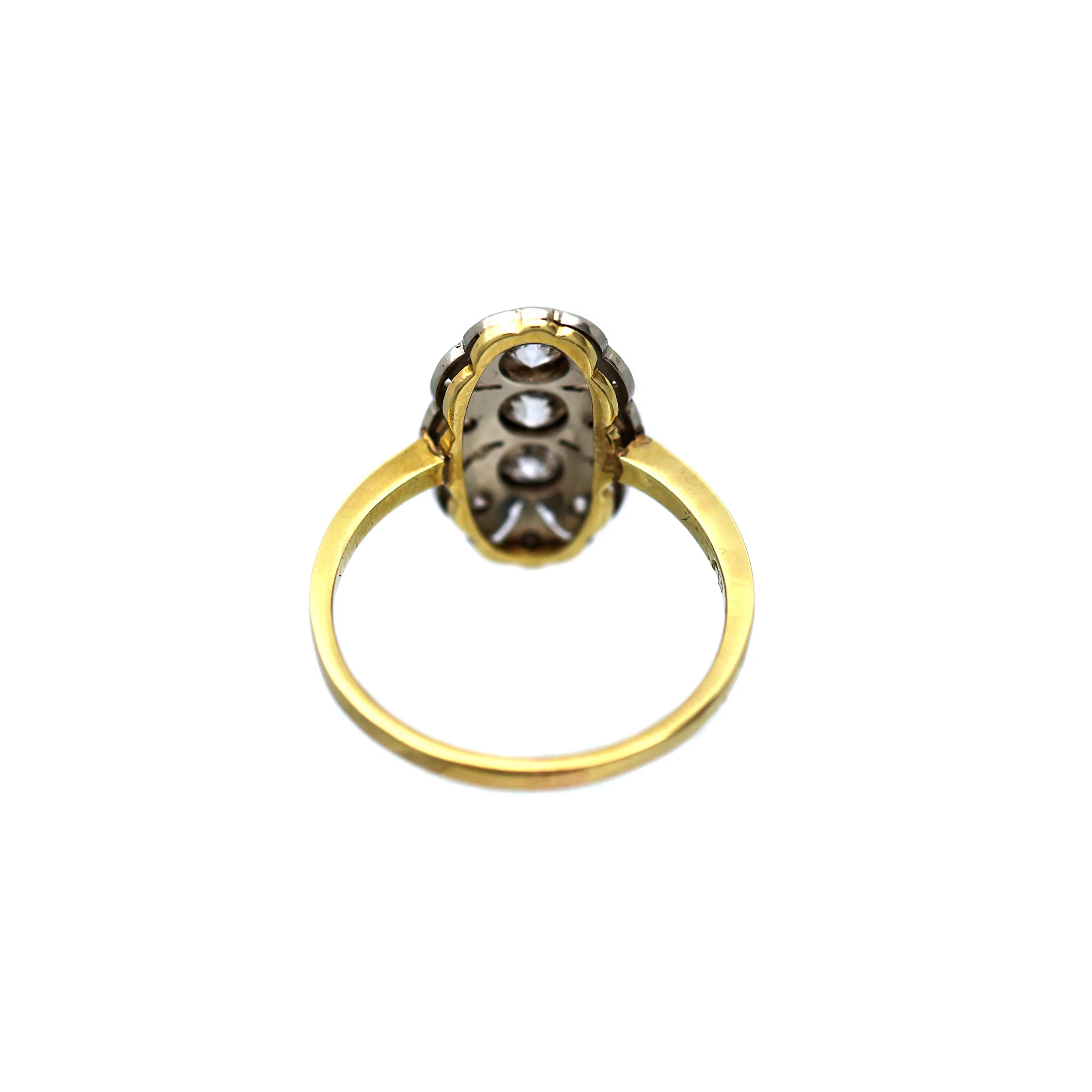 Art deco zlatý prsten s diamanty 0,60ct - 4