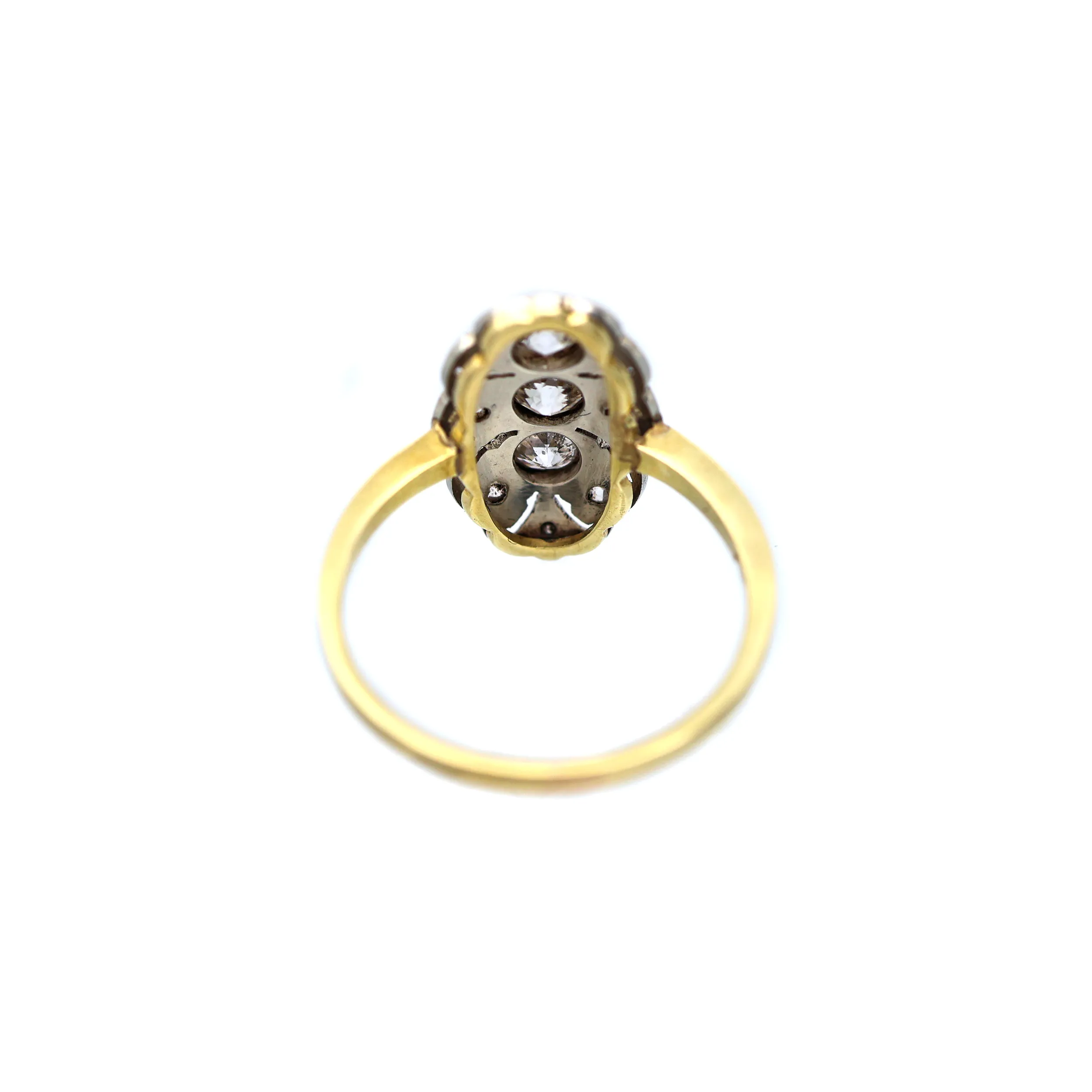 Art deco zlatý prsten s diamanty 0,60ct - 5