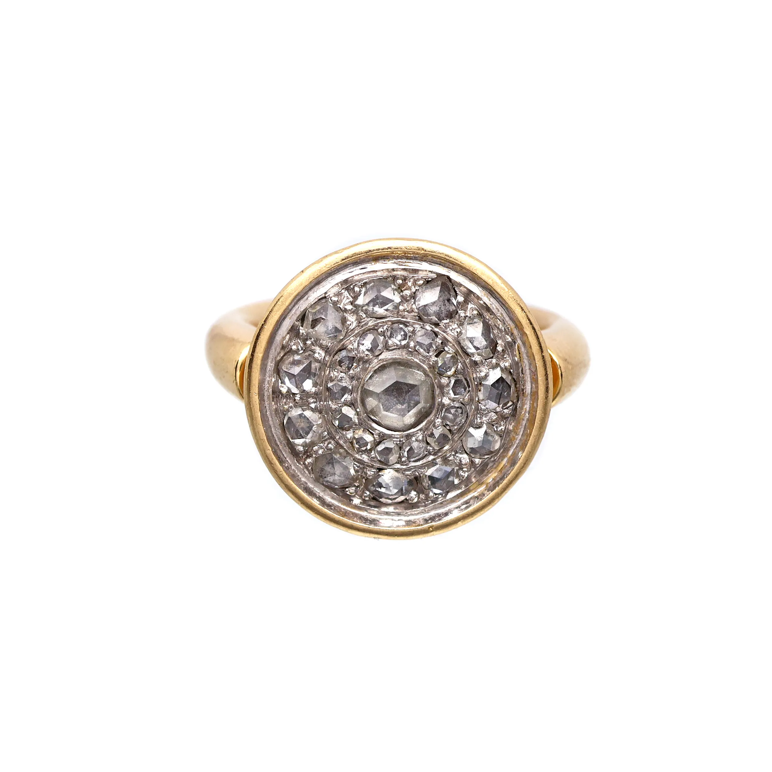 Art deco zlatý prsten s přírodními diamanty 0,90 ct - 2