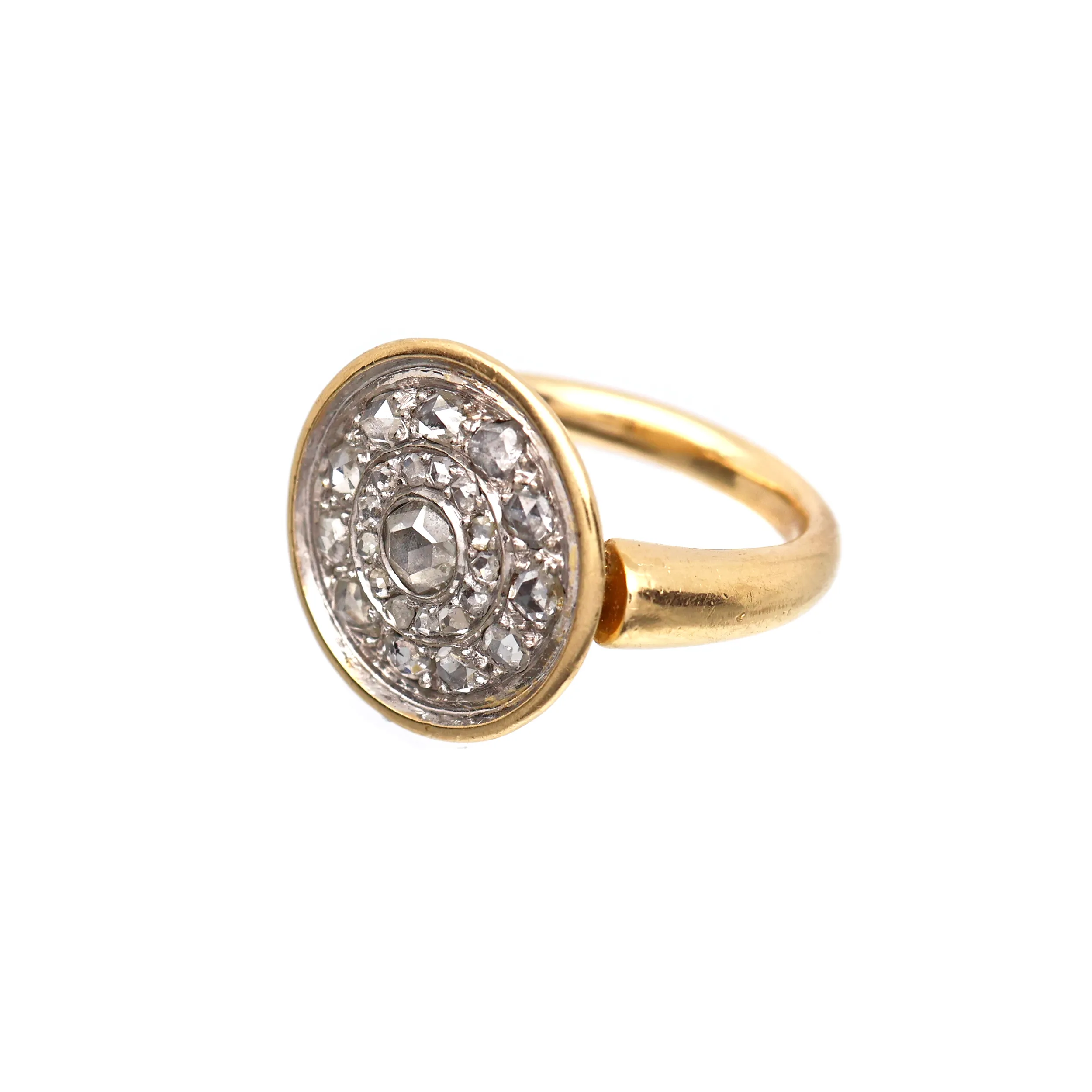Art deco zlatý prsten s přírodními diamanty 0,90 ct - 3