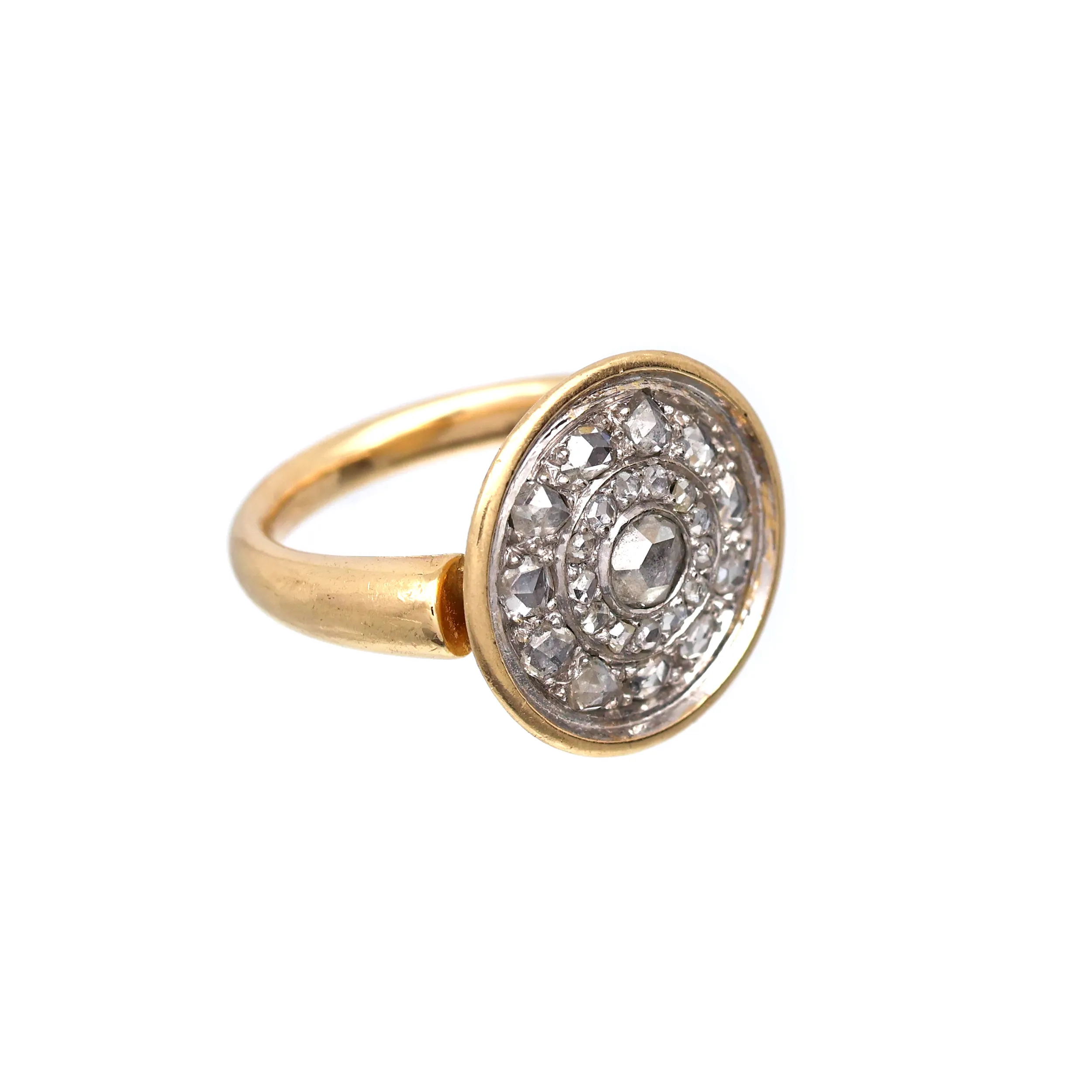 Art deco zlatý prsten s přírodními diamanty 0,90 ct - 4
