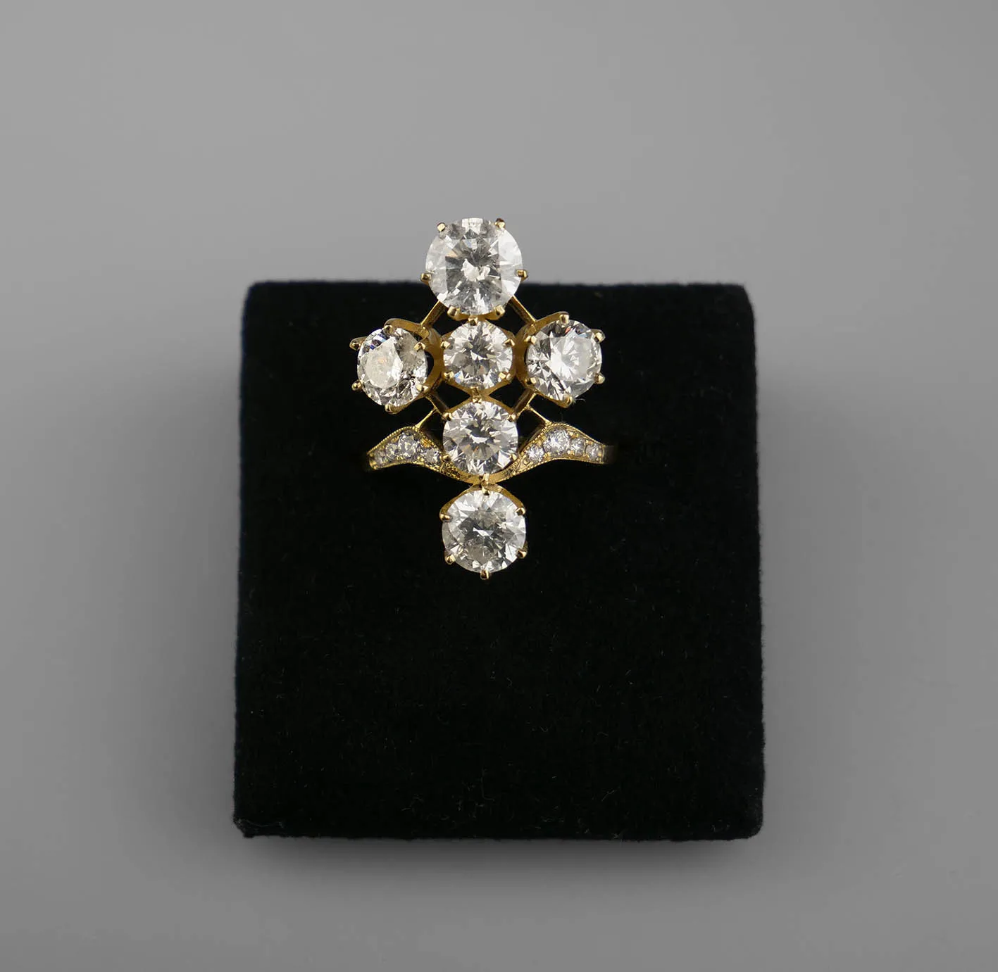 Zlatý prsten s diamanty – 6,18 ct - 3