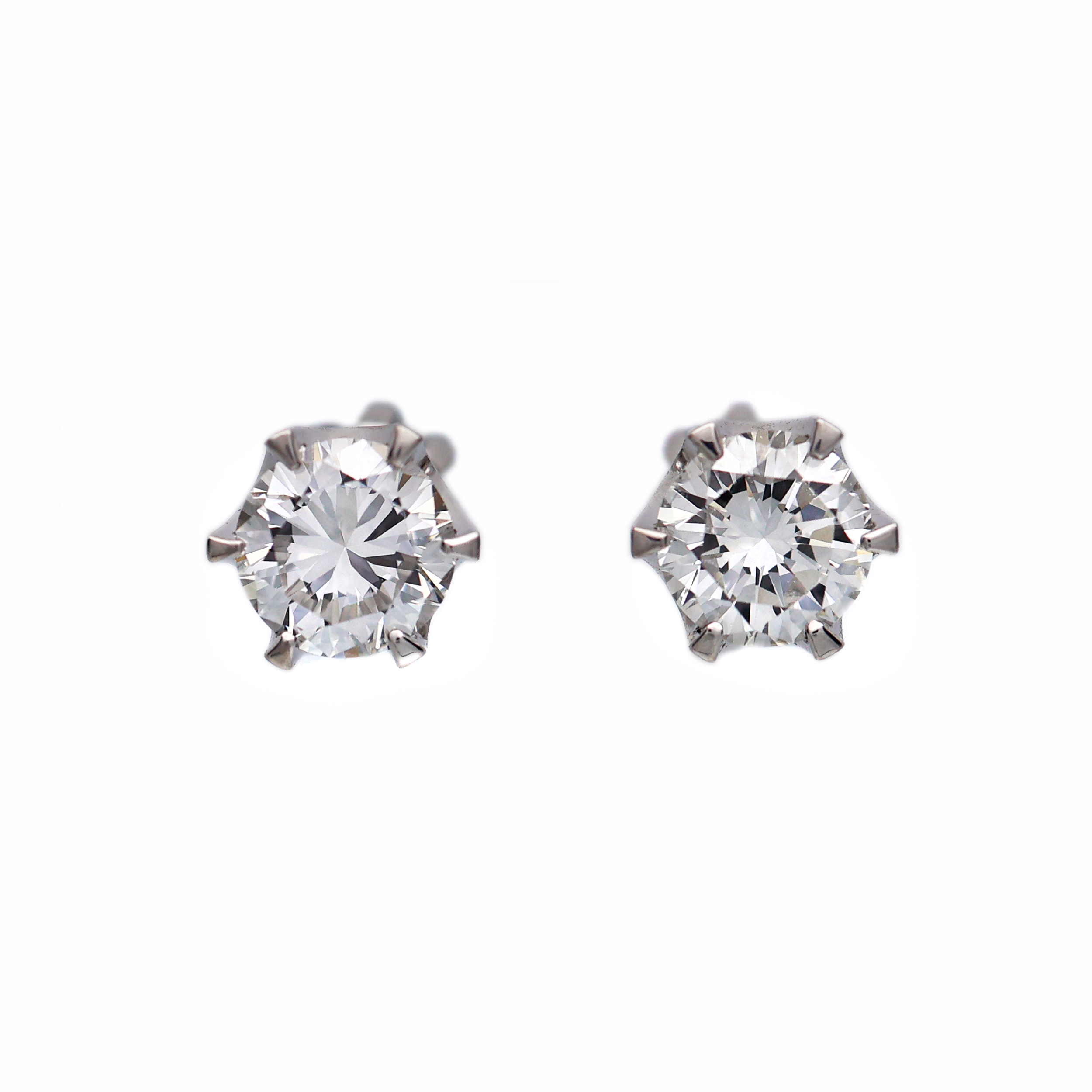 Zlaté náušnice s brilianty 1,01 ct + GIA mezinárodní certifikát