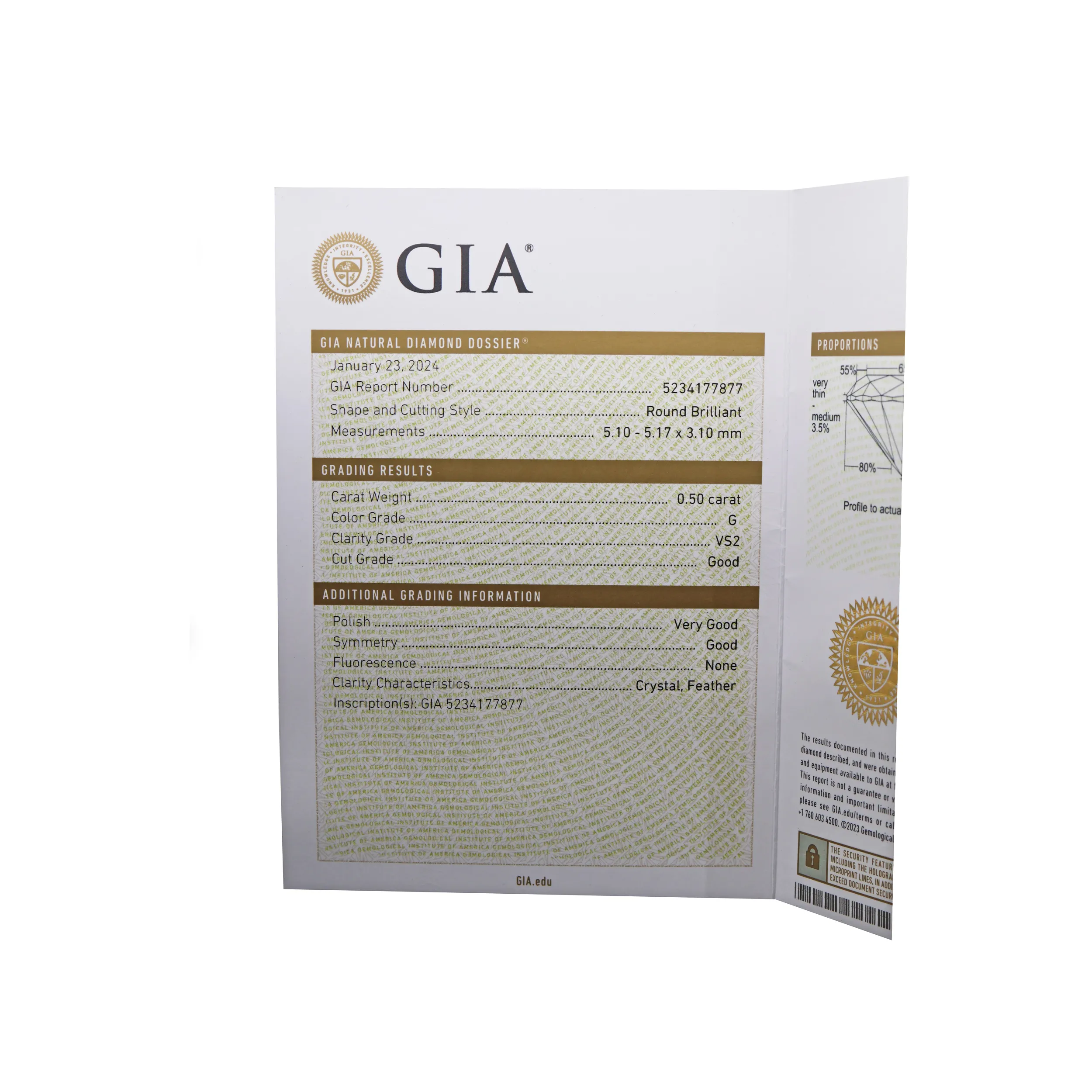 Zlaté náušnice s brilianty 1,01 ct + GIA mezinárodní certifikát - 7