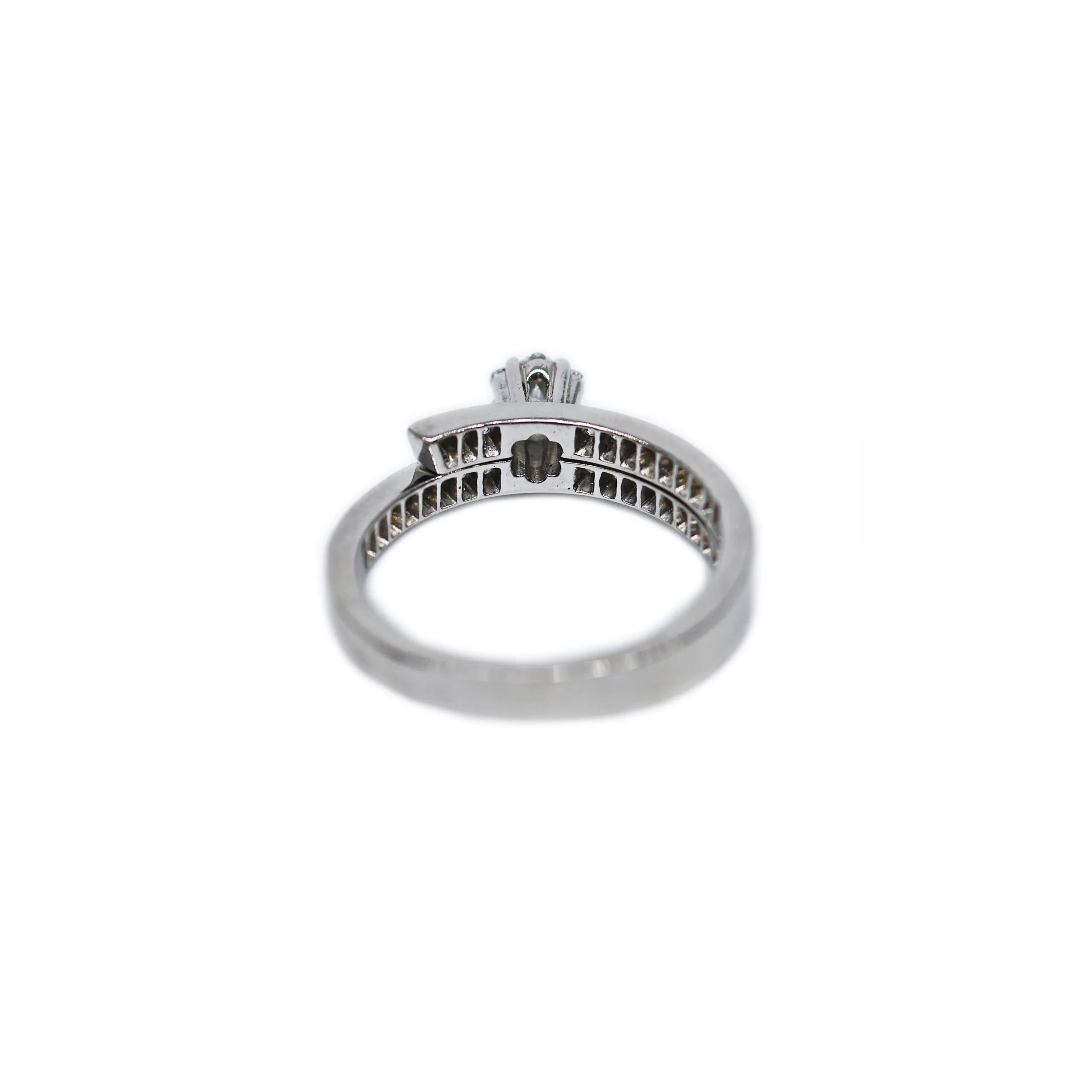 Platinový prsten s diamanty 0,56ct (E, IF) a 0,23ct(D-E-F) +certifikát IGI - 5